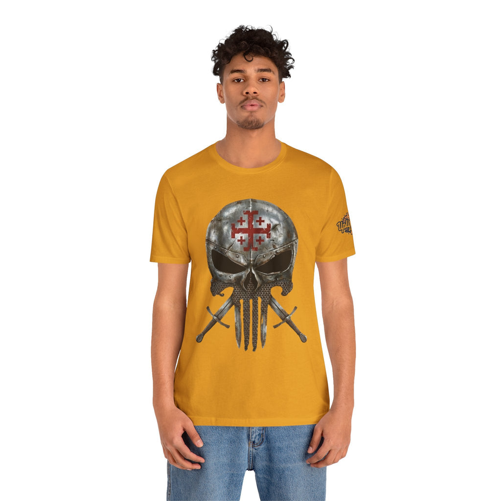 Crusader Knight Christian Skull T-shirt - Warrior Armor of God T-shirt Printify