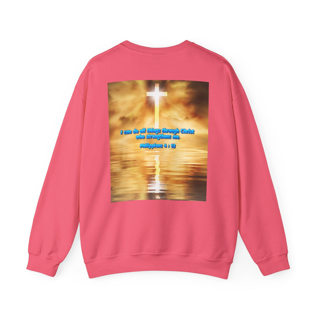 Bible Verse Heavy Blend™ Crewneck Sweatshirt Unisex  - Philippians 4 : 13 Printify