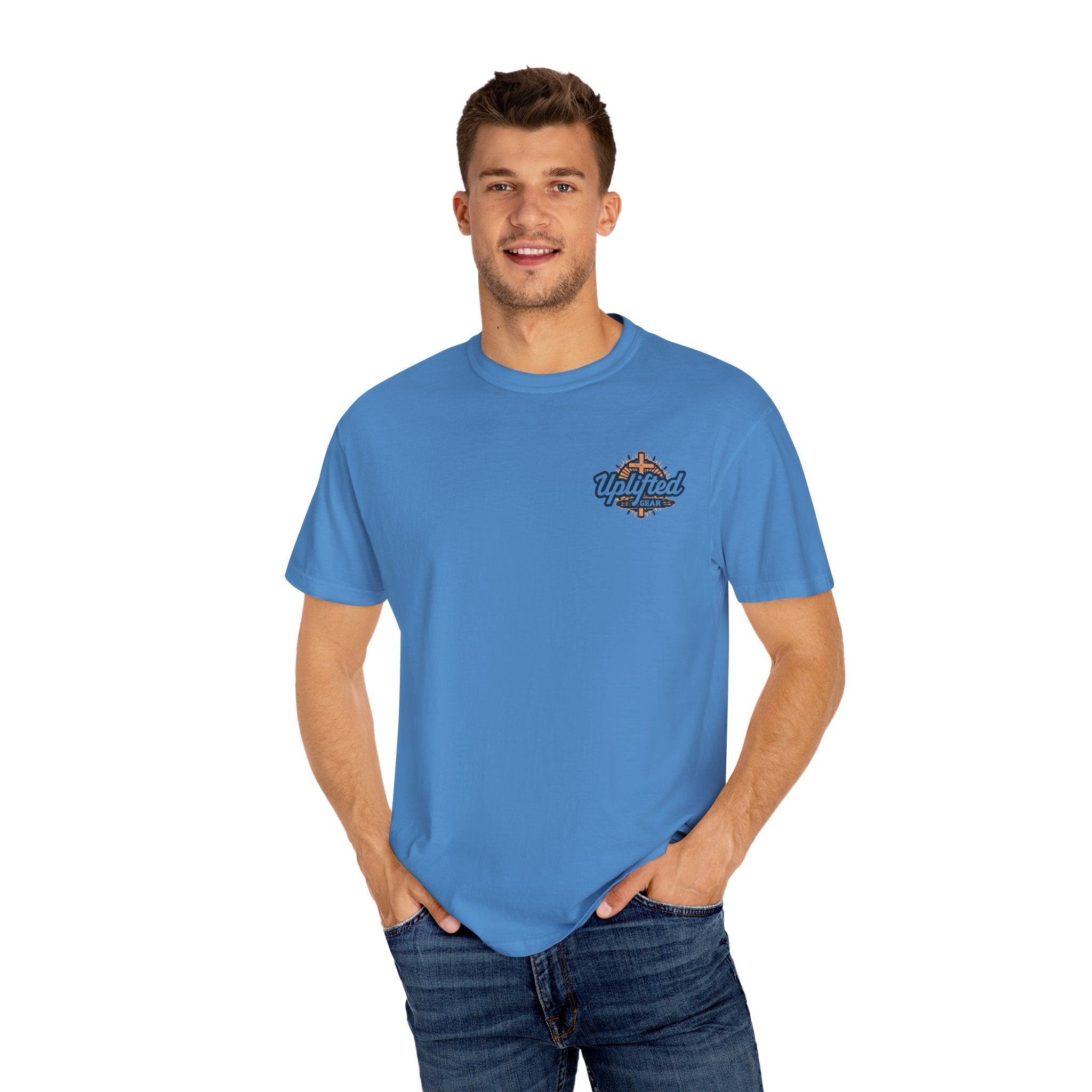 Bible Verse Unisex Garment-Dyed T-shirt - Isaiah 41 : 10 Printify
