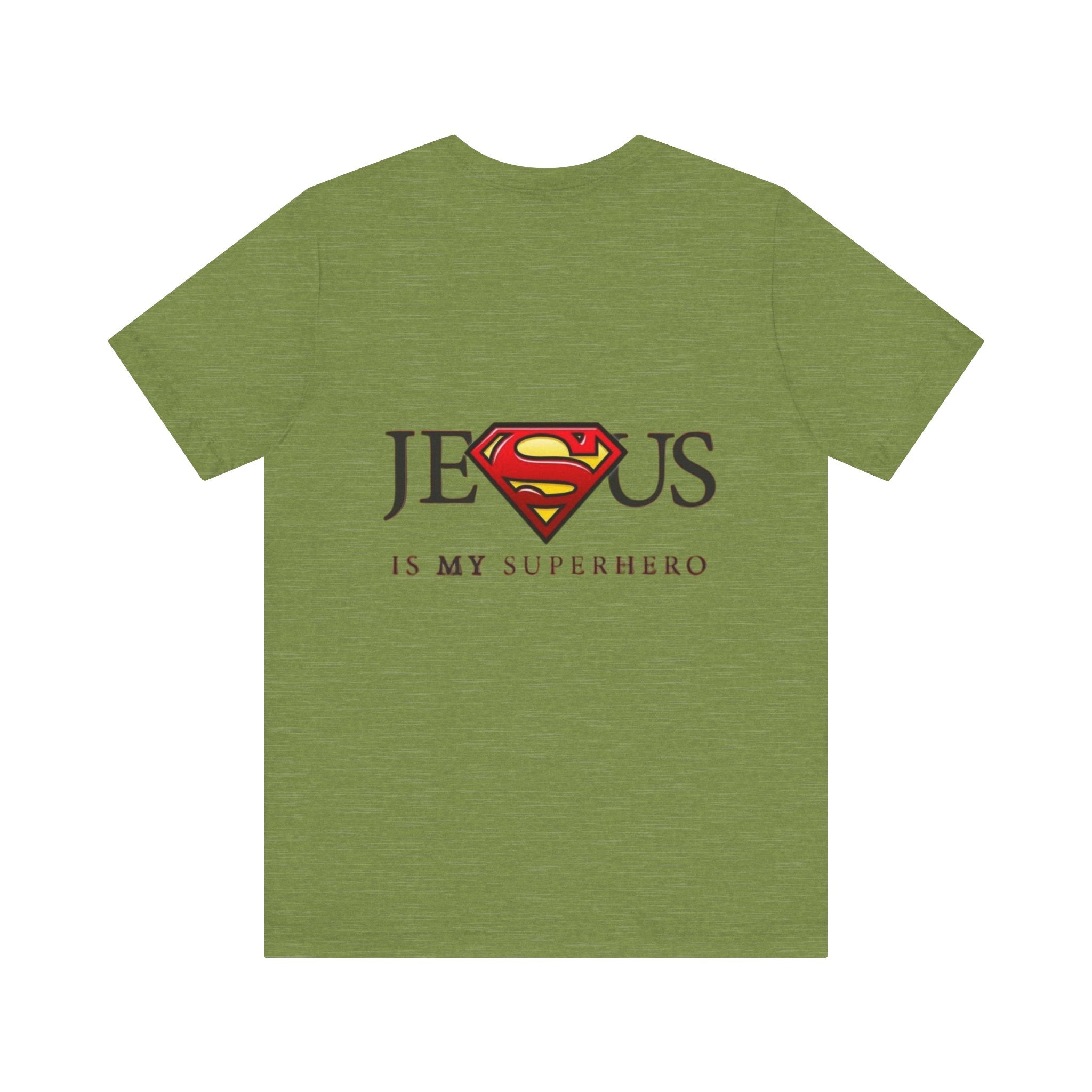 Jesus Is My Superhero T-Shirt — Faith-Based Superman-Inspired Tee Printify