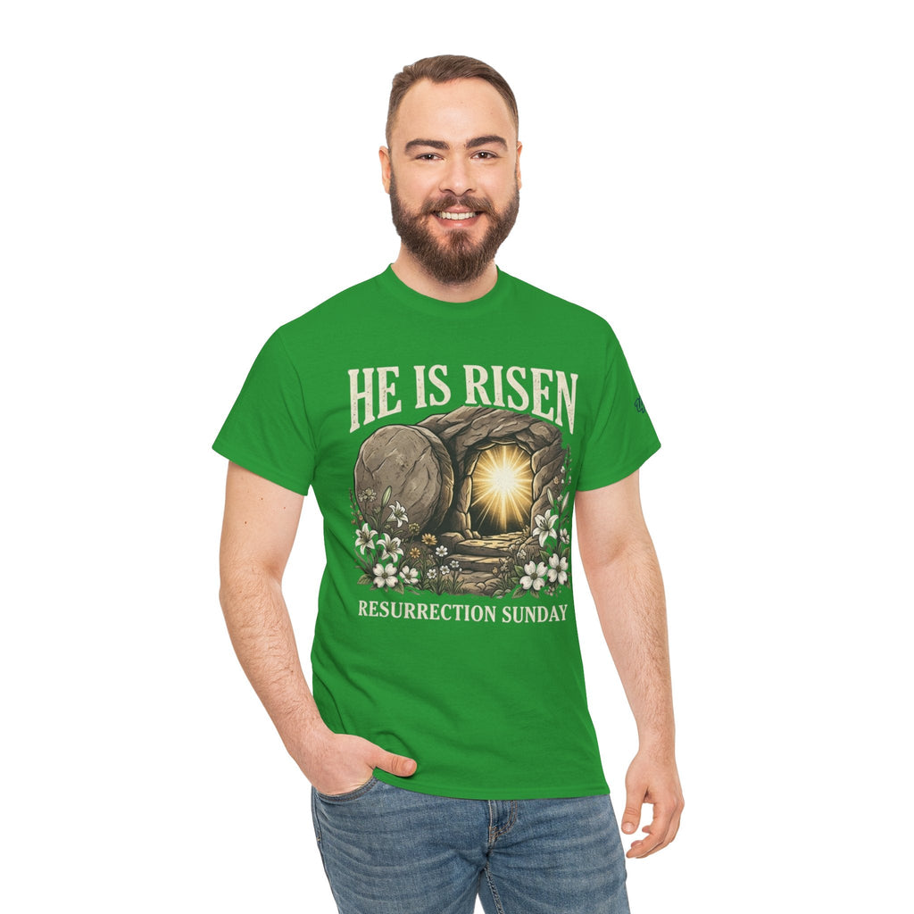 He Is Risen T-Shirt — Jesus Christ Resurrection Easter Tee Printify