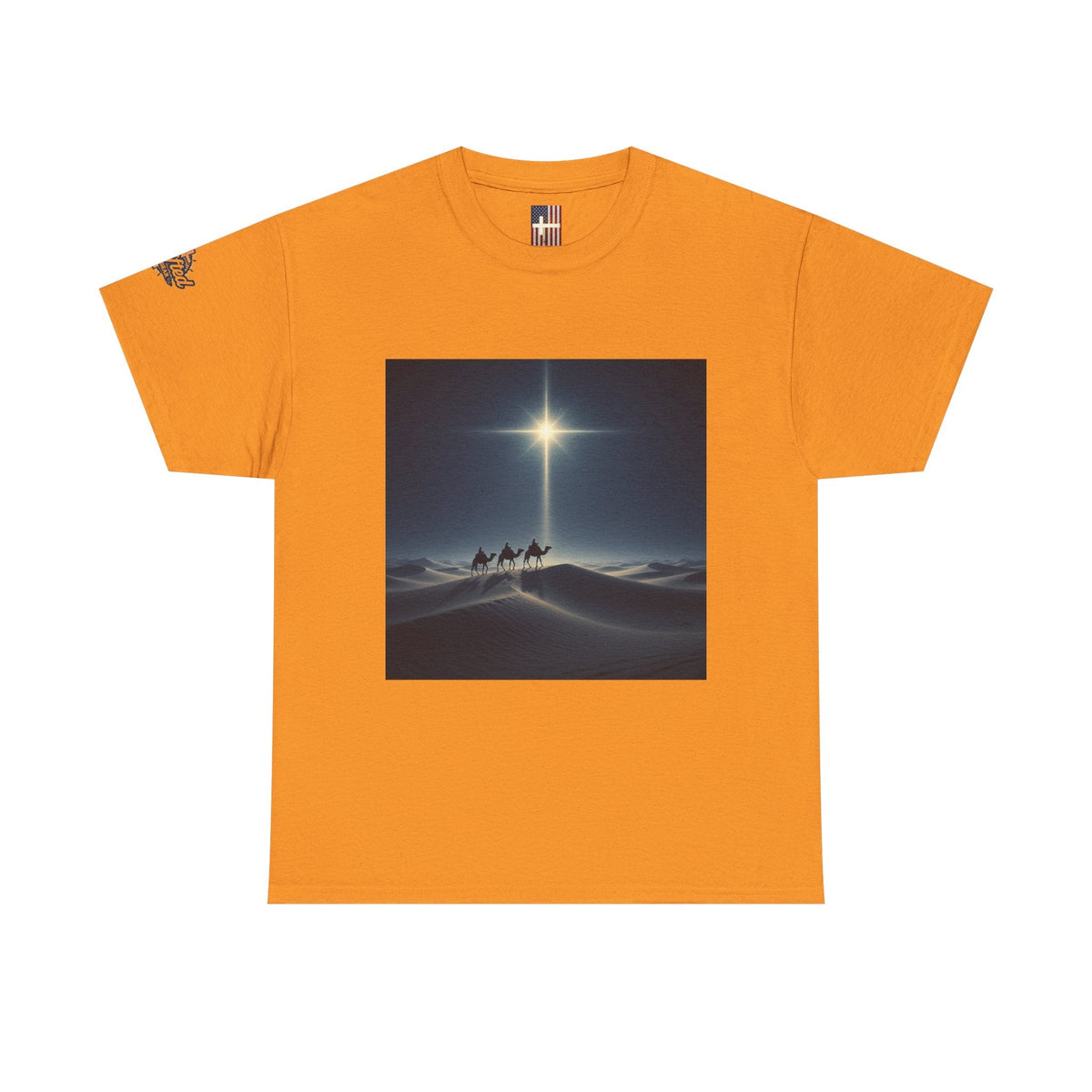 3 Wise Men T-shirt – Magi Camels Nativity Journey Christian Christmas T-shirt for Epiphany Faith & Holy Night Printify