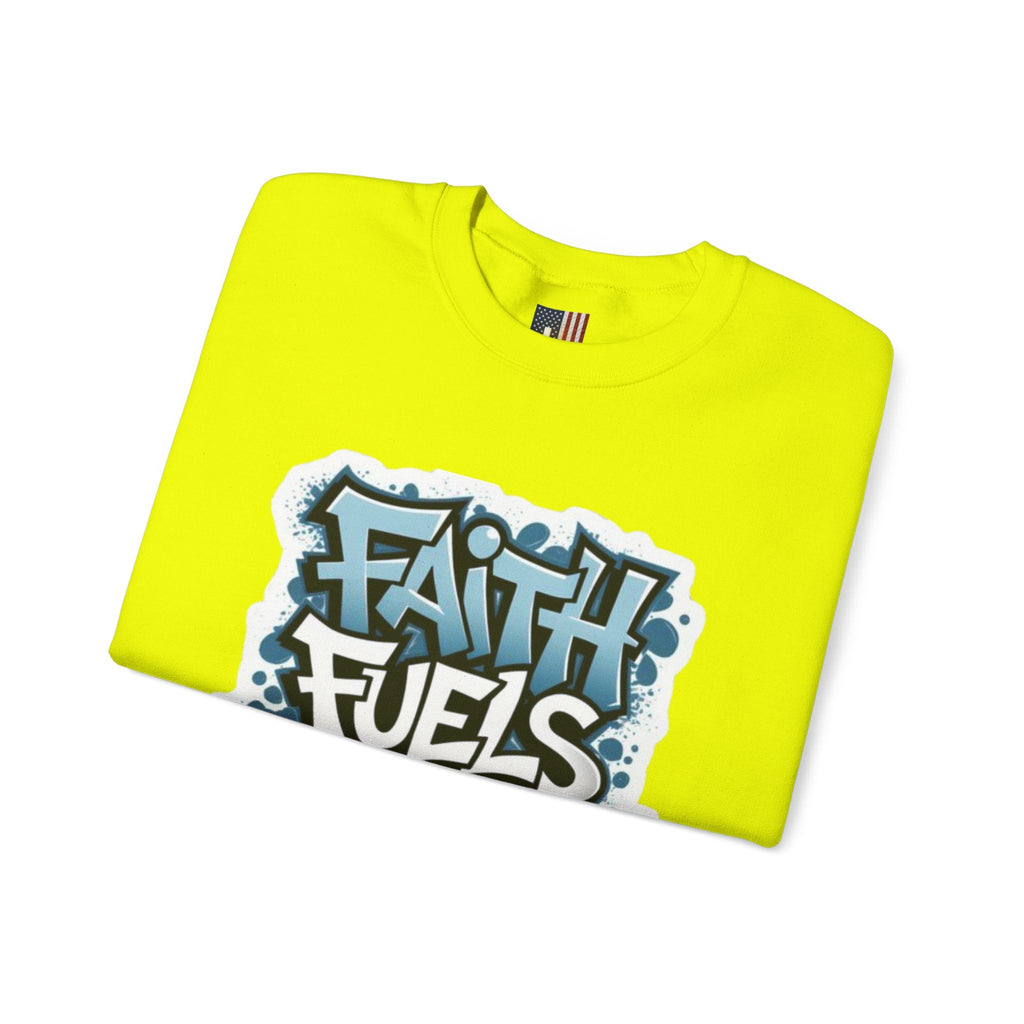 Faith Fuels Purpose Sweatshirt – Inspirational Christian Sweatshirt for Divine Drive & Unstoppable Belief Printify