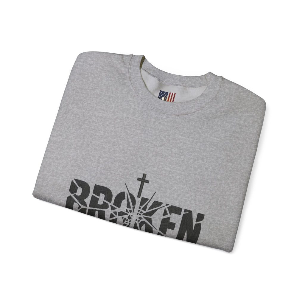 Broken But Chosen Crewneck Sweatshirt Printify