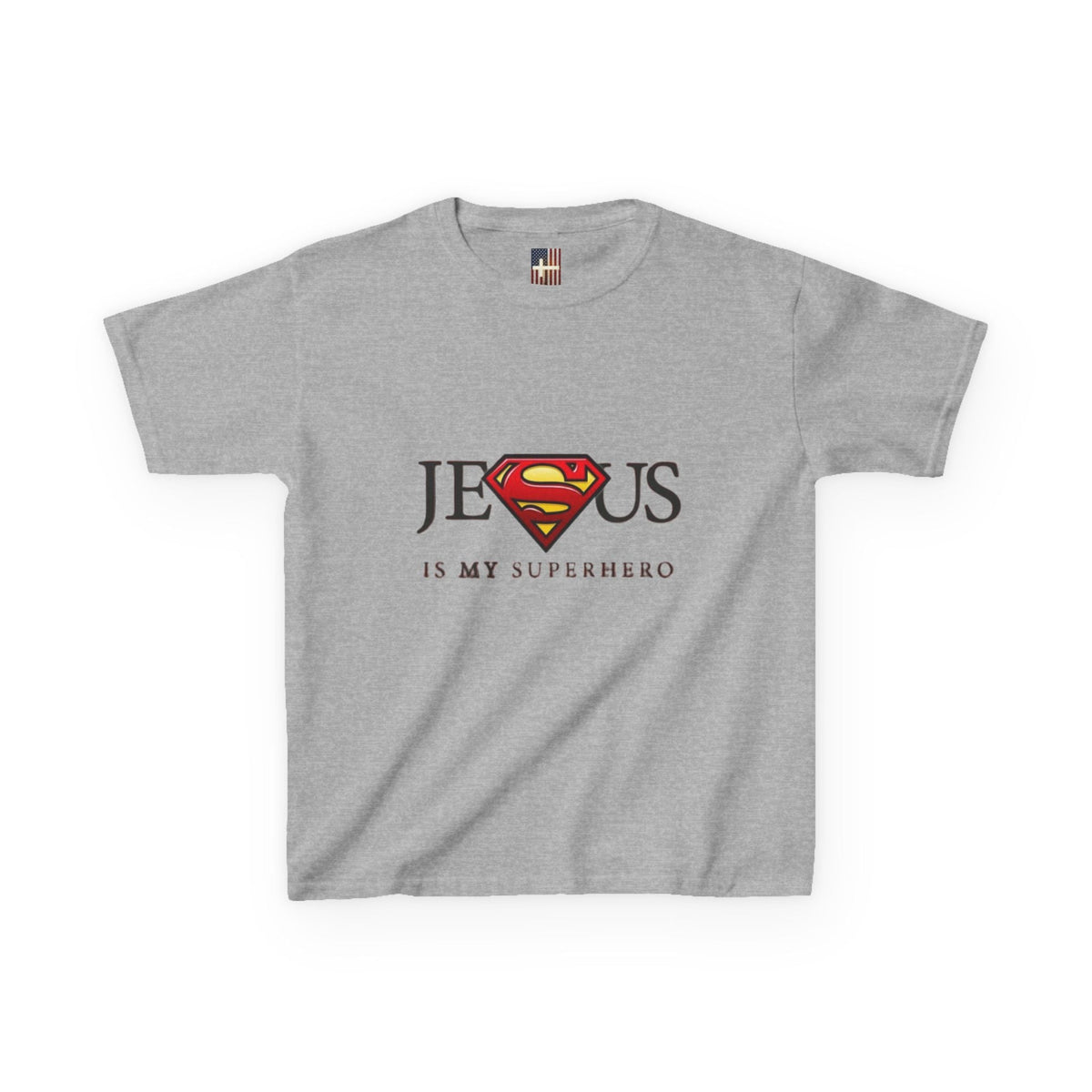Jesus Is My Superhero T-Shirt — Faith-Based Superman-Inspired Tee Printify