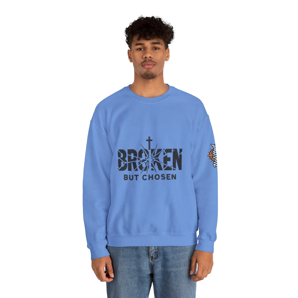 Broken But Chosen Crewneck Sweatshirt Printify