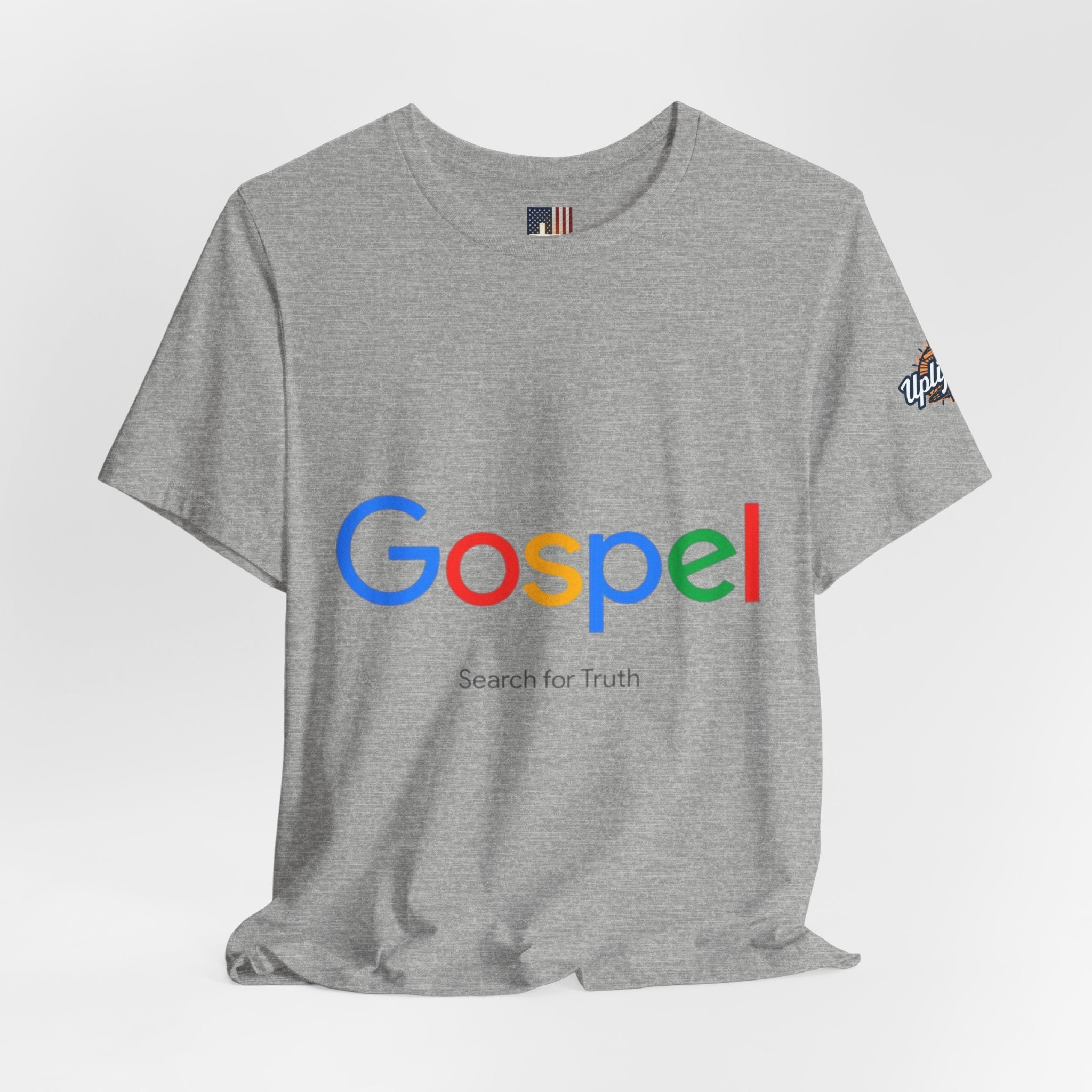 Gospel Graphic Tee — "Gospel" Colorful Logo Christian T-Shirt Printify