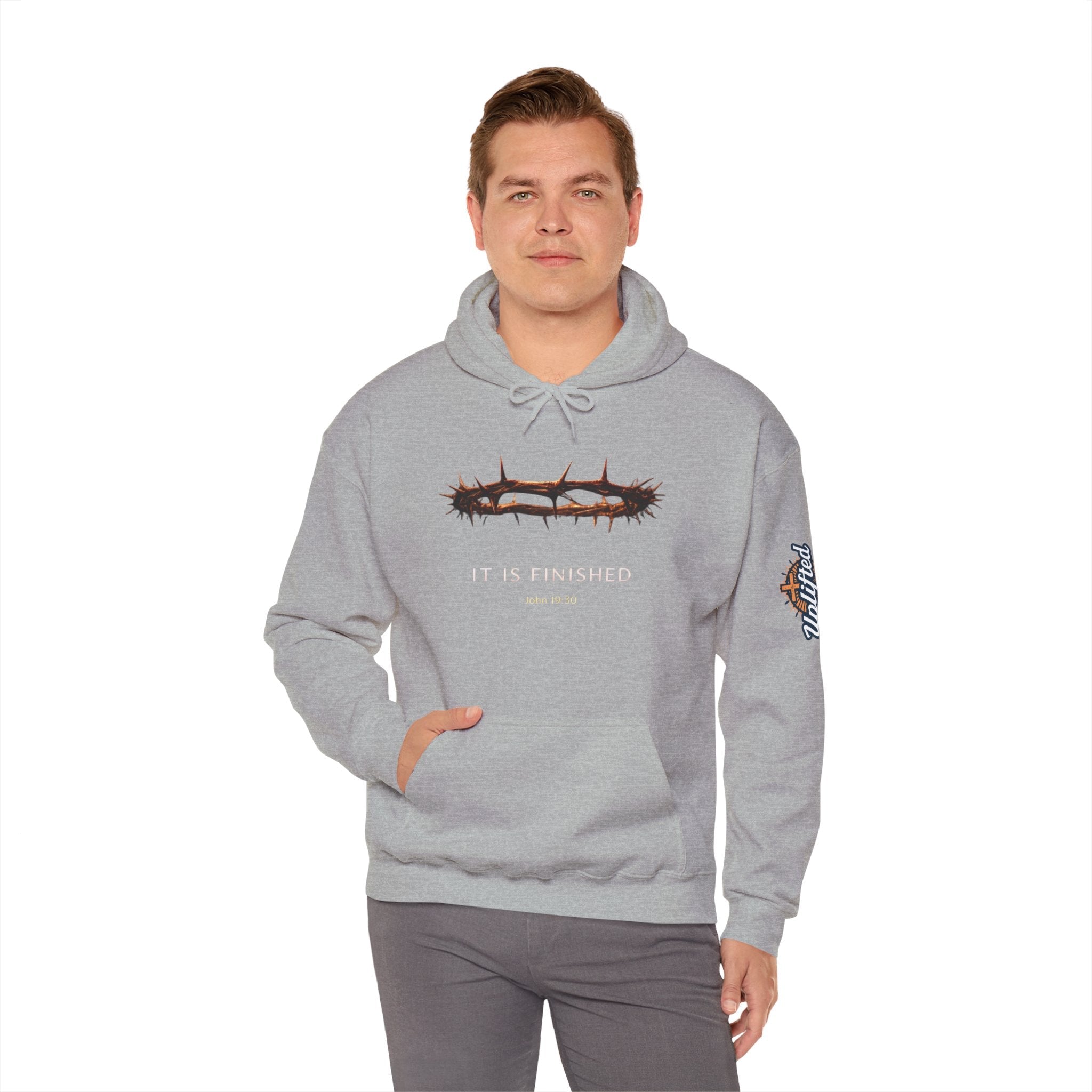 It Is Finished Crown of Thorns Hoodie — Christian John 19:30 Faith Hoodie Printify