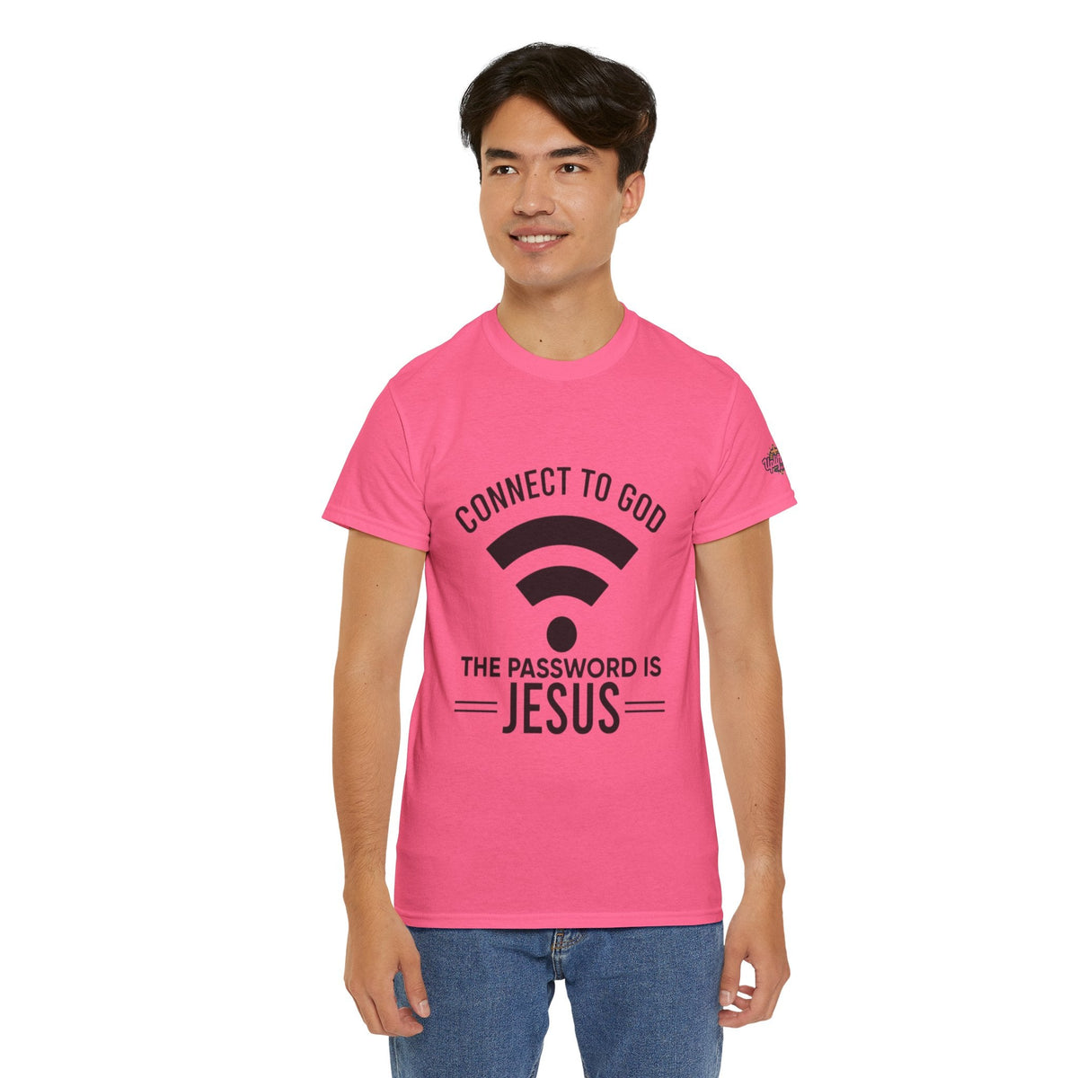 Connect to God T-shirt - WIFI Password is Jesus - Funny Christian Faith T-shirt Printify