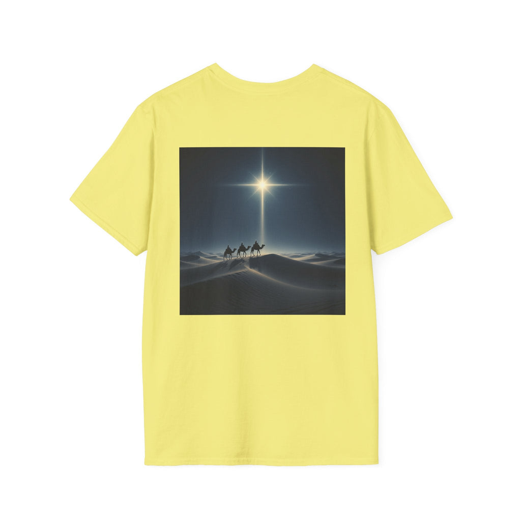 3 Wise Men T-shirt – Magi Camels Nativity Journey Christian Christmas T-shirt for Epiphany Faith & Holy Night Printify