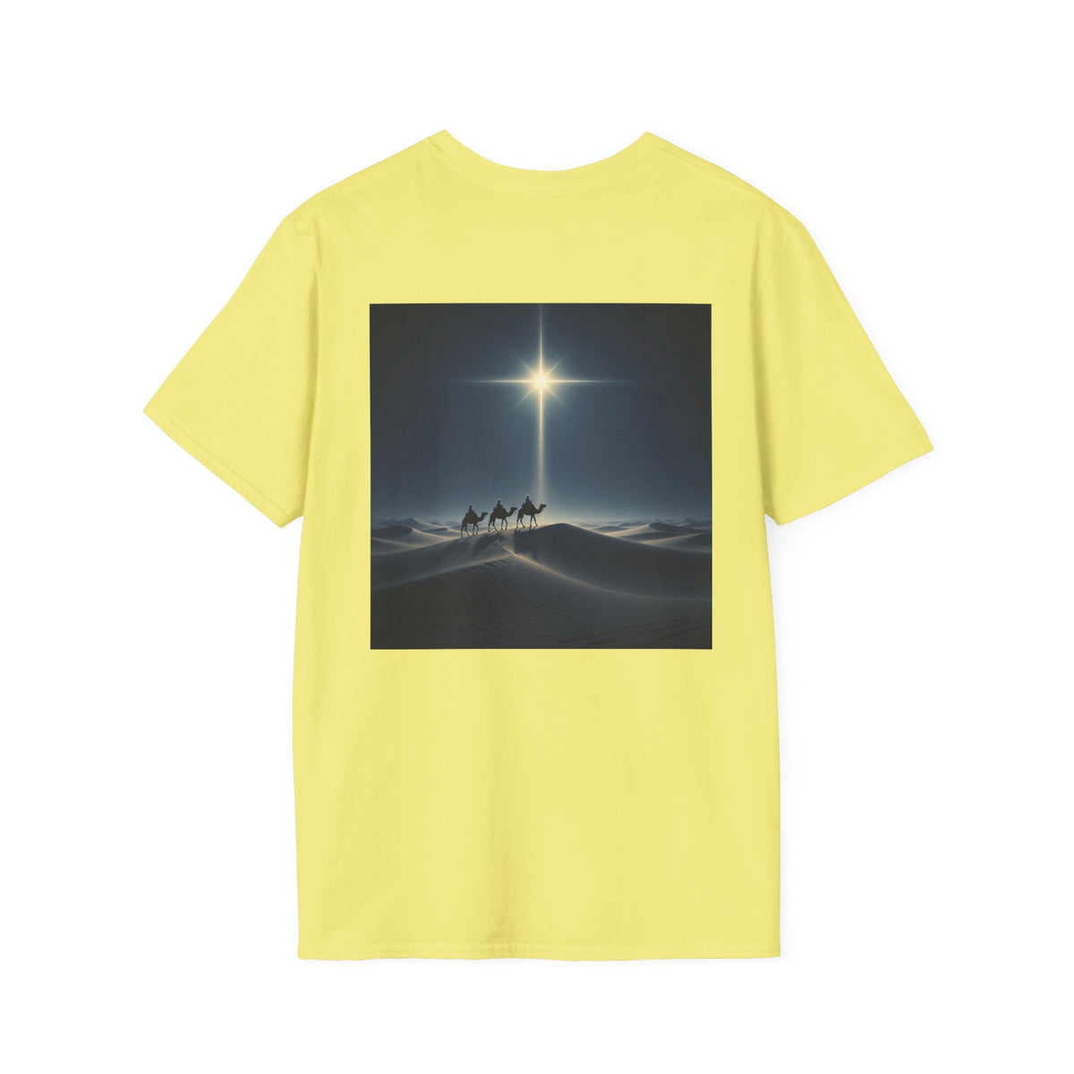 3 Wise Men T-shirt – Magi Camels Nativity Journey Christian Christmas T-shirt for Epiphany Faith & Holy Night Printify