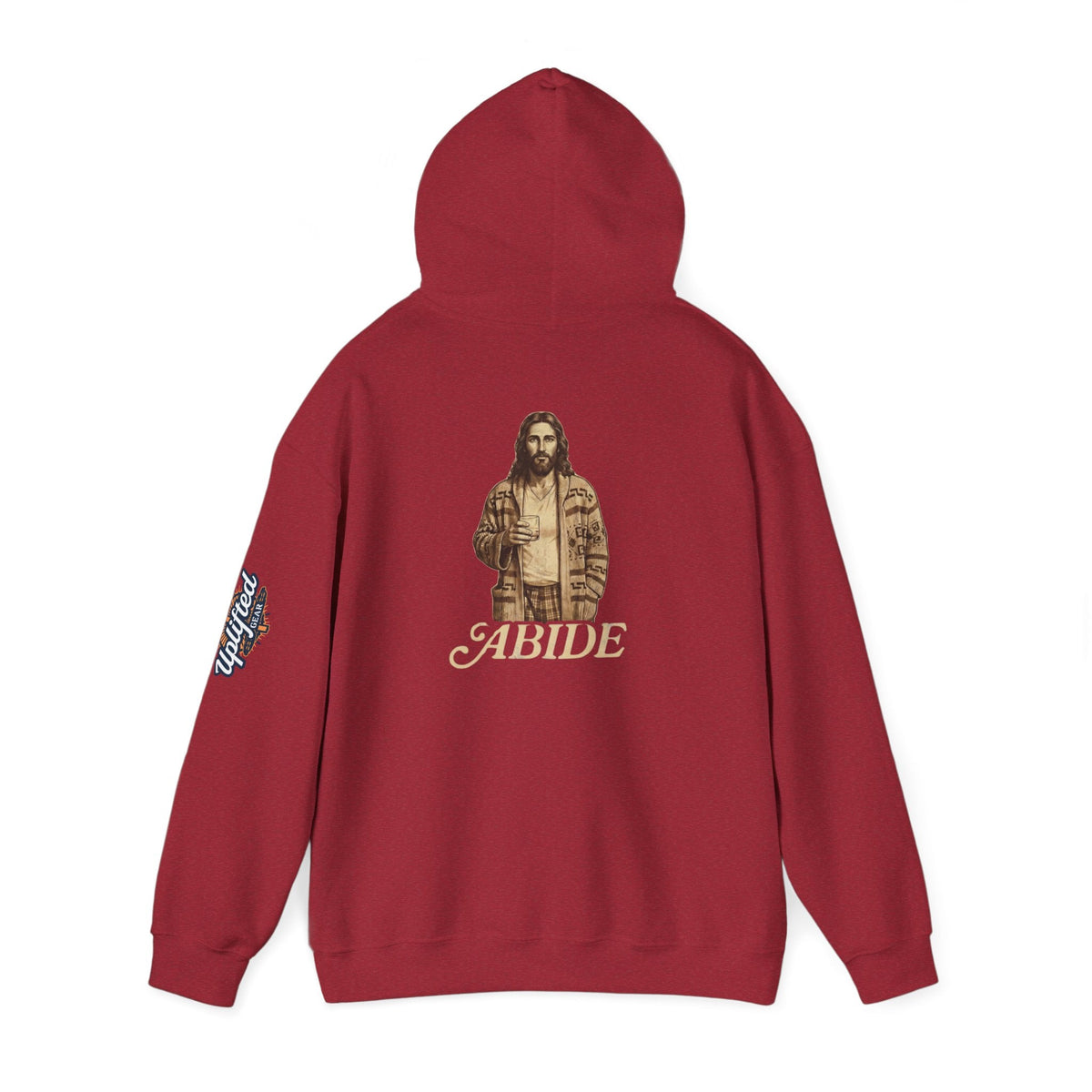 Abide Jesus Hoodie — Vintage 'The Dude' Religious Graphic Hoodie Printify