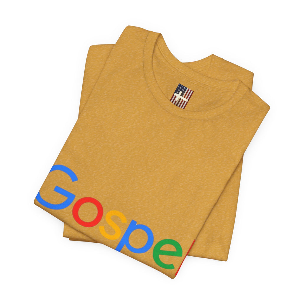 Gospel Graphic Tee — "Gospel" Colorful Logo Christian T-Shirt Printify