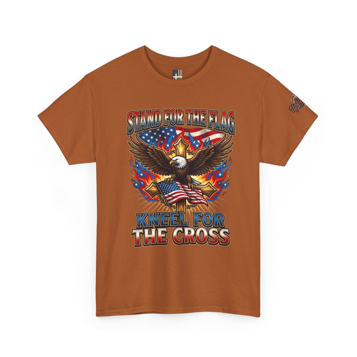 Stand for the Flag Kneel for the Cross T-shirt | Patriotic Eagle T-shirt Printify