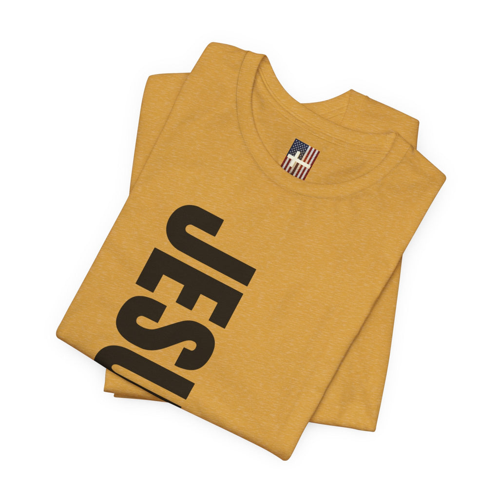 Jesus Is King T-shirt | Modern Typographic Cross Christian T-shirt Printify
