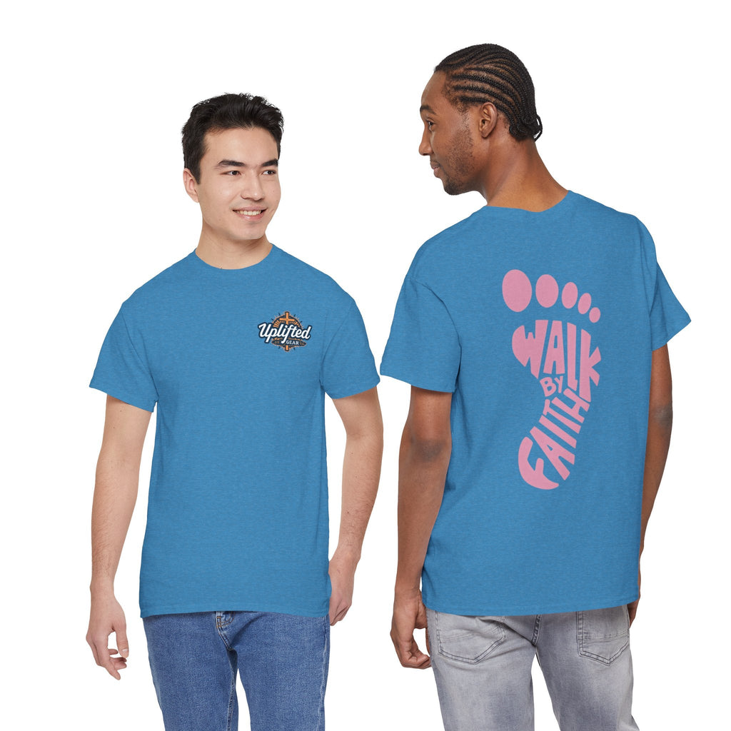 Walk By Faith Footprint T-Shirt Printify