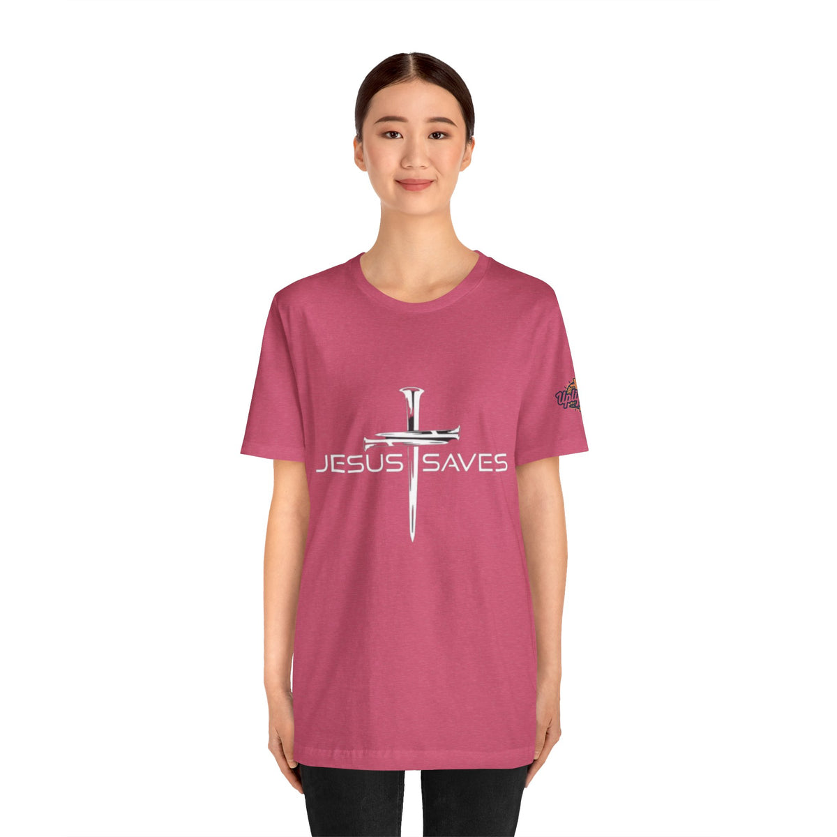 Copy of Jesus Saves T-shirt – 3 Nails Crucifix Cross Christian T-shirt for Redemption Faith & Bold Salvation