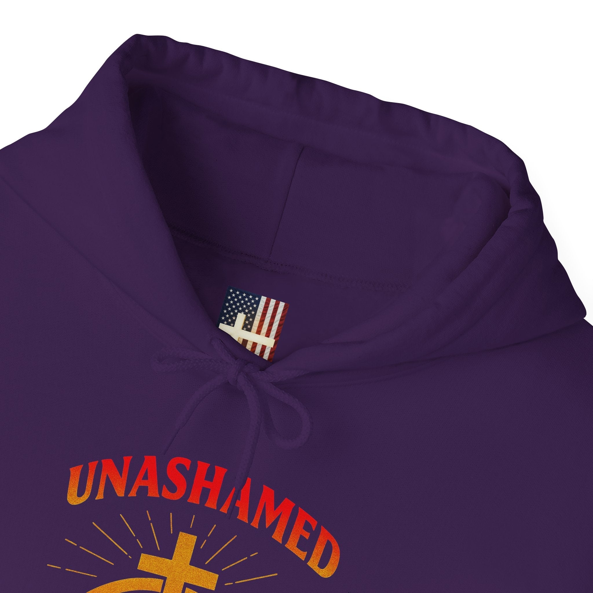 Unashamed Hoodie – Ichthys Jesus Fish & Cross Christian Sweatshirt for Romans 1:16 Bold Faith Printify