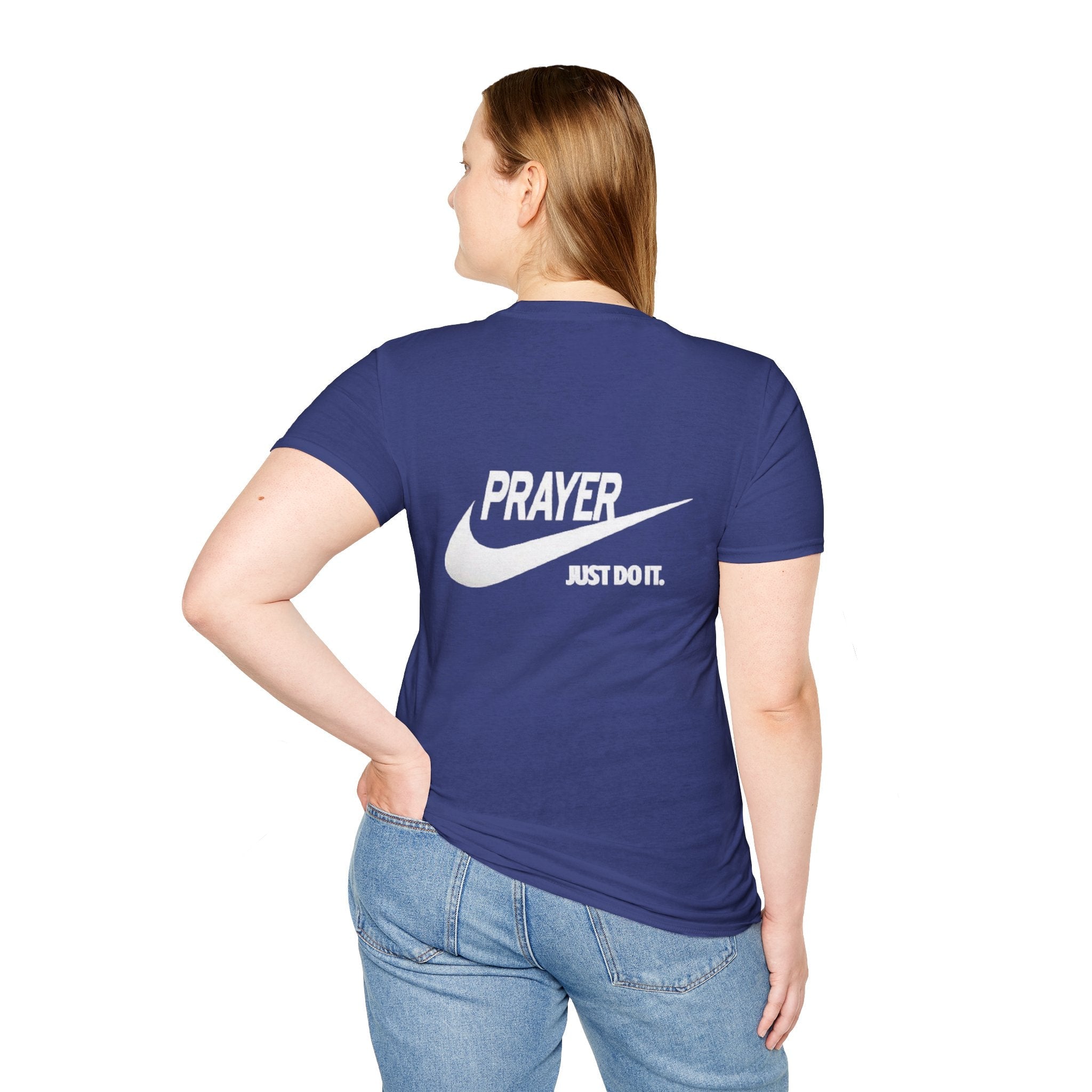 Prayer Just Do It T-shirt - Funny Christian Nike Parody T-shirt - Faith Gear Printify