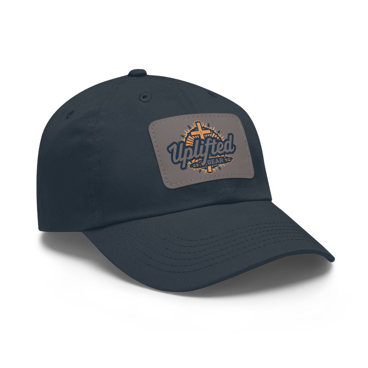 Uplifted Gear Dad Hat Christian Brand Rectangle Printify