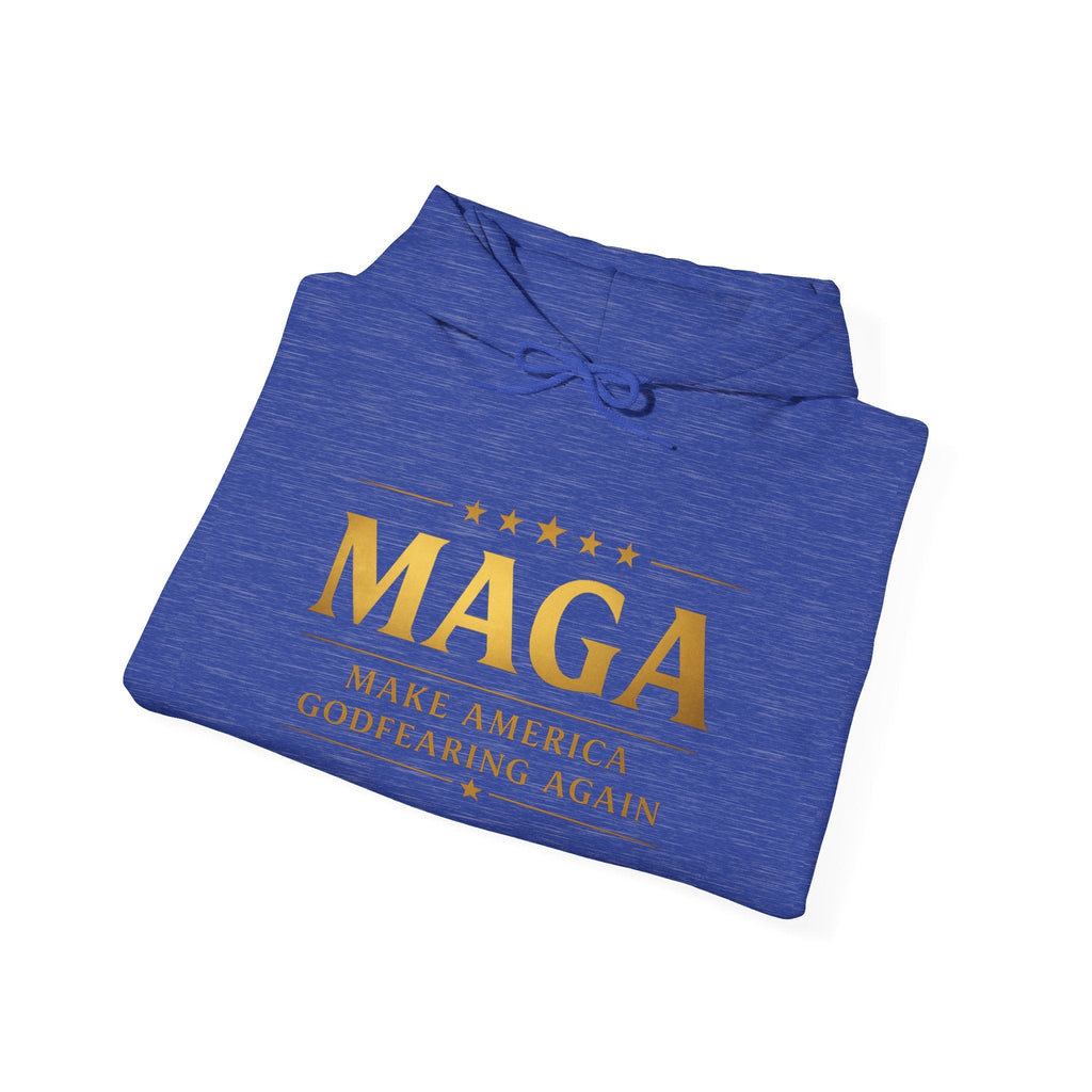 Hoodie - MAGA "Make America Godfearing Again" Political Graphic Hoodie Printify