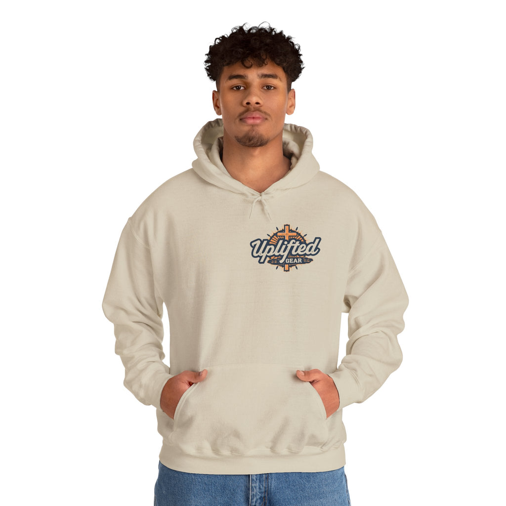 Uplifted Gear Christian Hoodie – Bold Logo Faith Hoodie for Inspired Living Printify