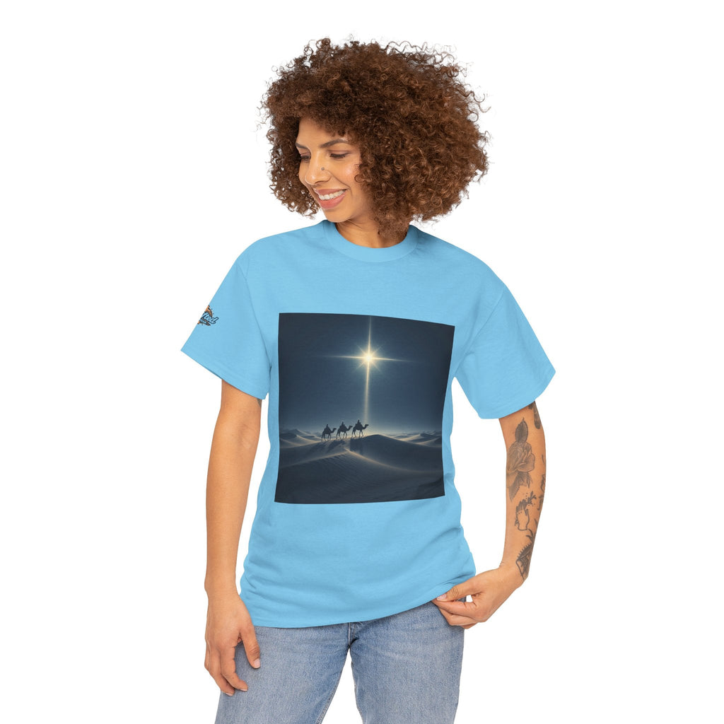 3 Wise Men T-shirt – Magi Camels Nativity Journey Christian Christmas T-shirt for Epiphany Faith & Holy Night Printify