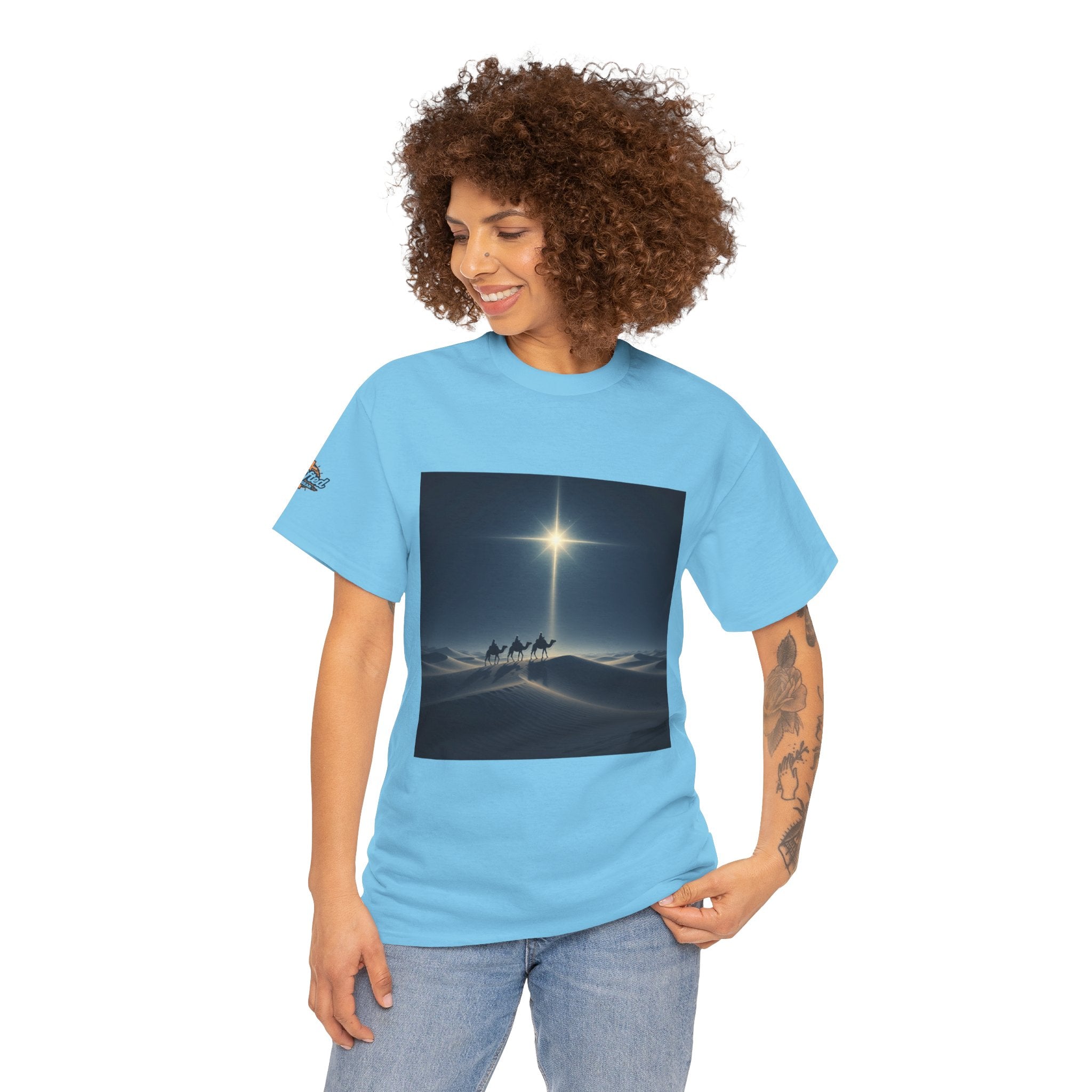 3 Wise Men T-shirt – Magi Camels Nativity Journey Christian Christmas T-shirt for Epiphany Faith & Holy Night Printify