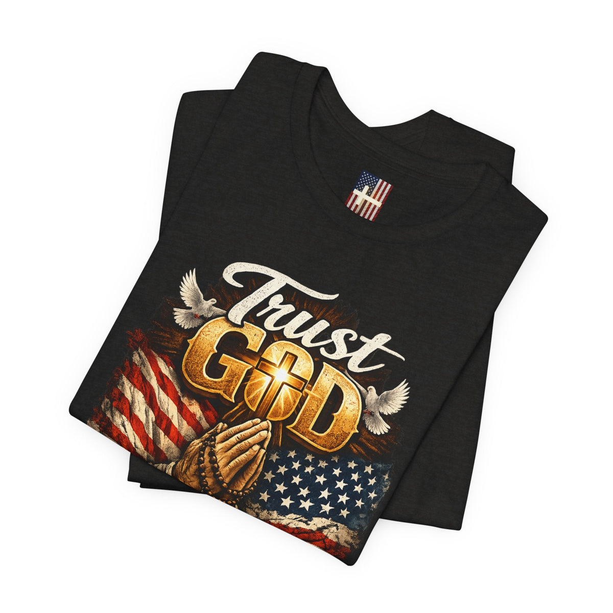 Trust God Not Government T-Shirt — Vintage Patriotic Christian Tee Printify