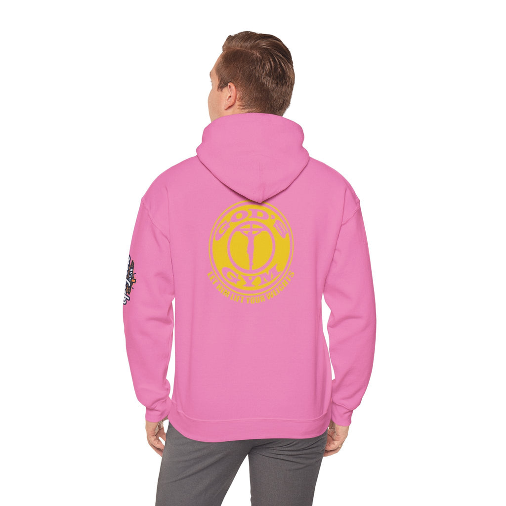 God's Gym Hoodie — "Let Him Lift Your Weights" Christian Fitness Hoodie Printify