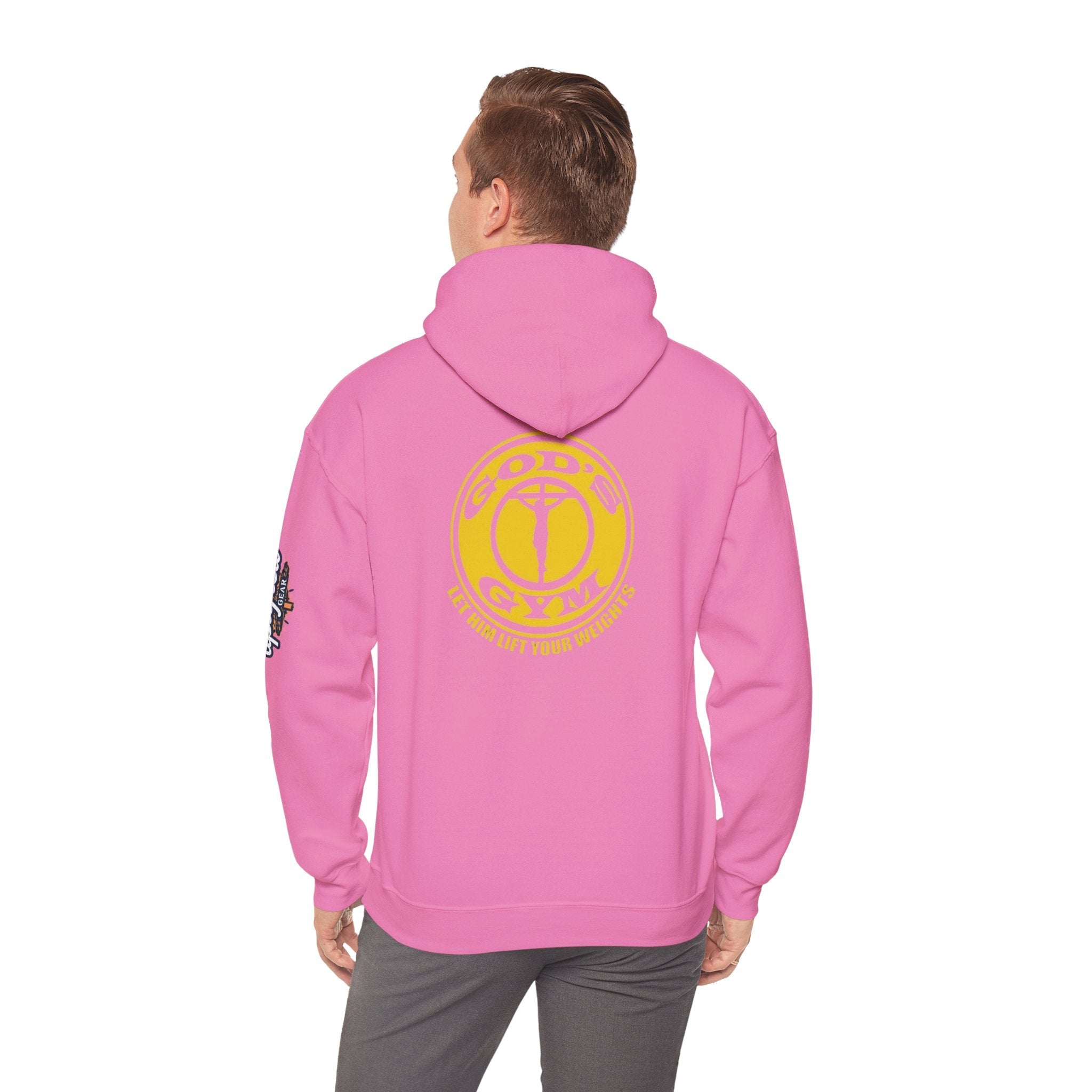 God's Gym Hoodie — "Let Him Lift Your Weights" Christian Fitness Hoodie Printify