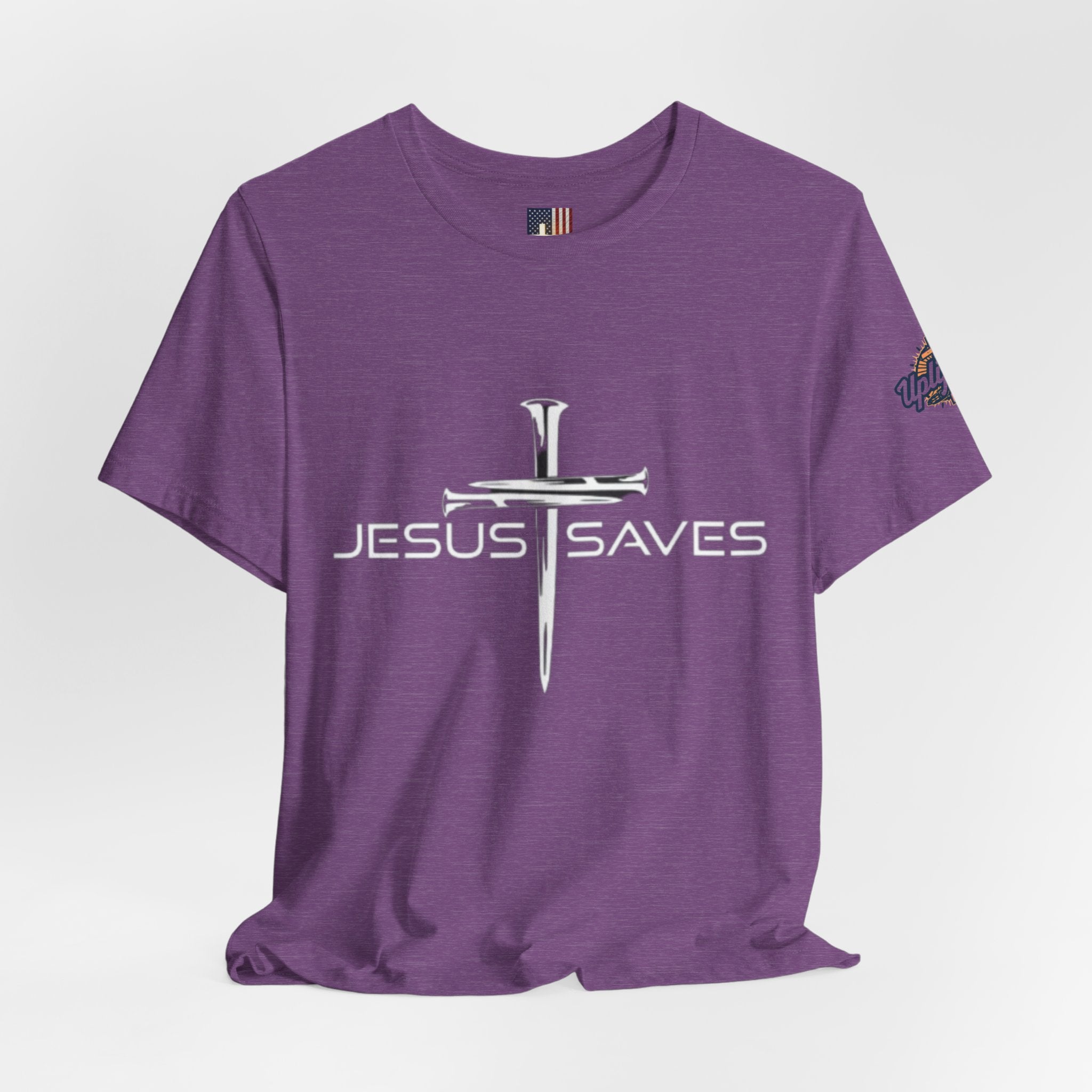 Copy of Jesus Saves T-shirt – 3 Nails Crucifix Cross Christian T-shirt for Redemption Faith & Bold Salvation