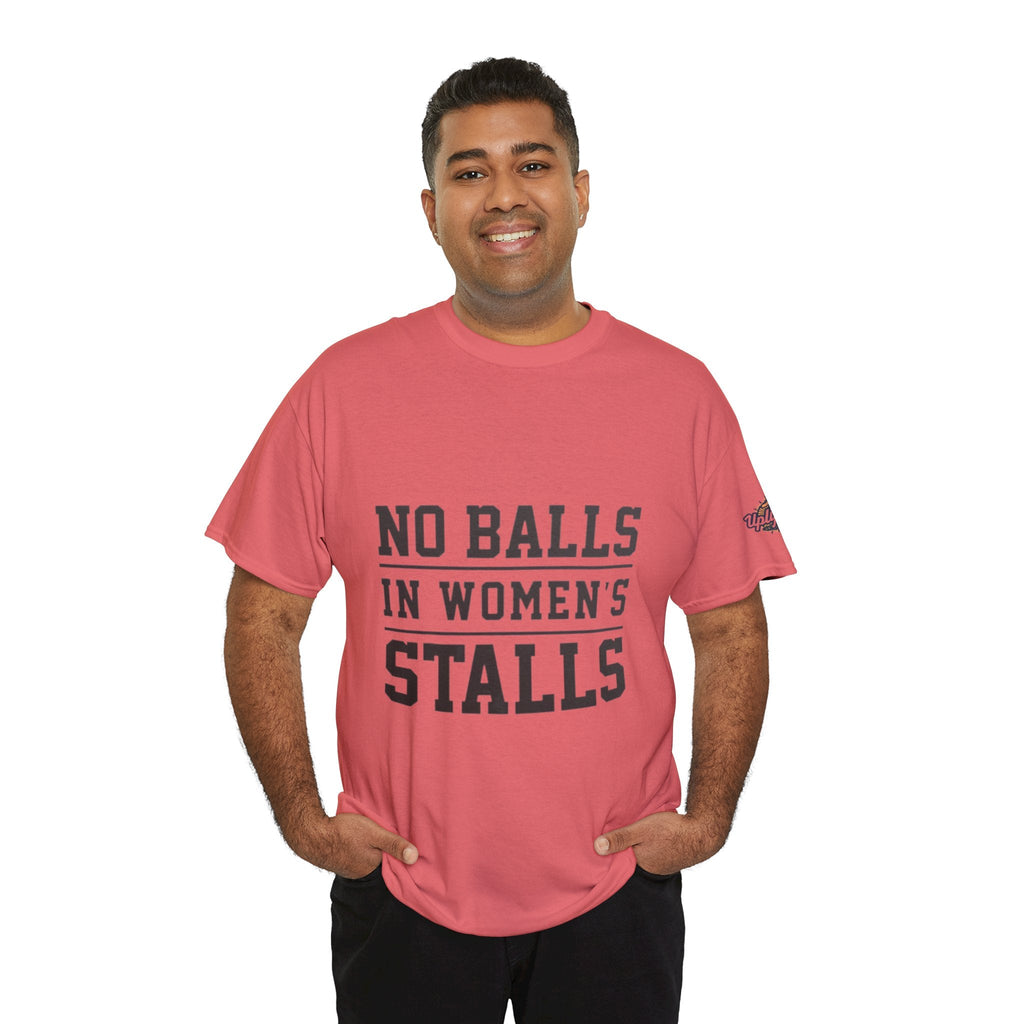 No Balls in Women's Stalls Retro Protest T-Shirt Printify