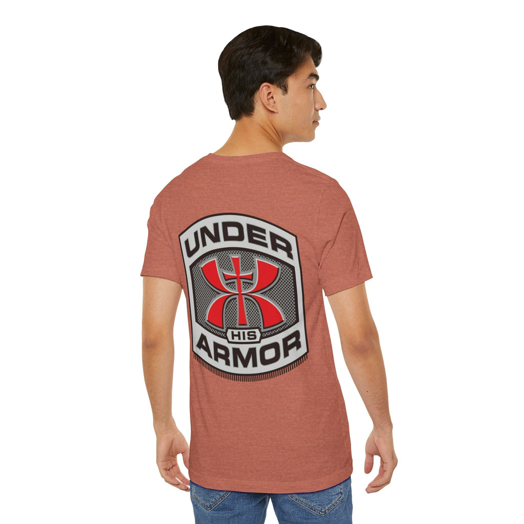Under HIS Armor Christian T-Shirt — Faith-Inspired Under Armour Style Printify