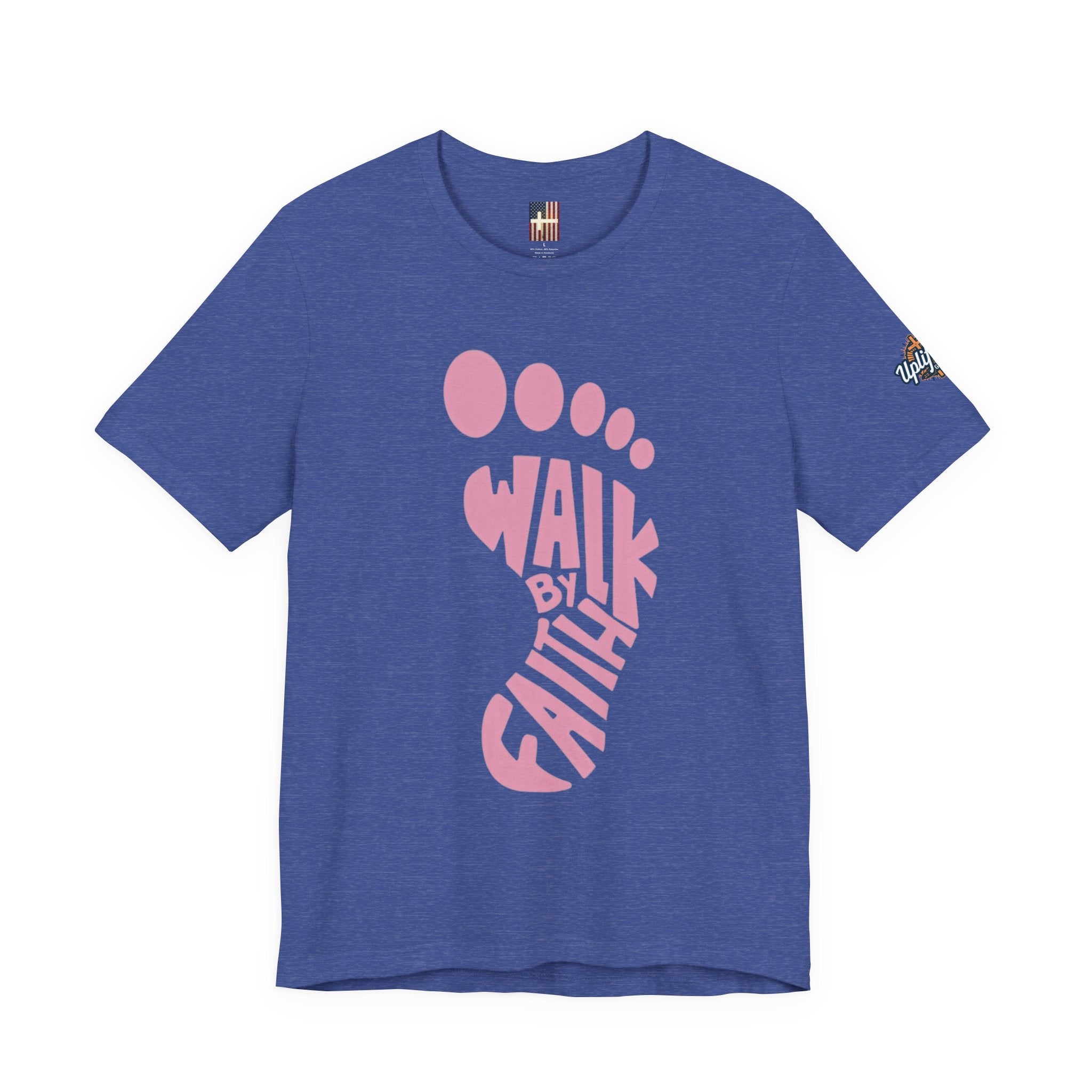 Walk By Faith Footprint T-Shirt Printify