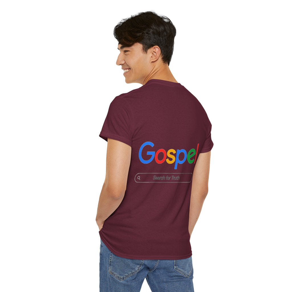 Gospel Graphic Tee — "Gospel" Colorful Logo Christian T-Shirt Printify
