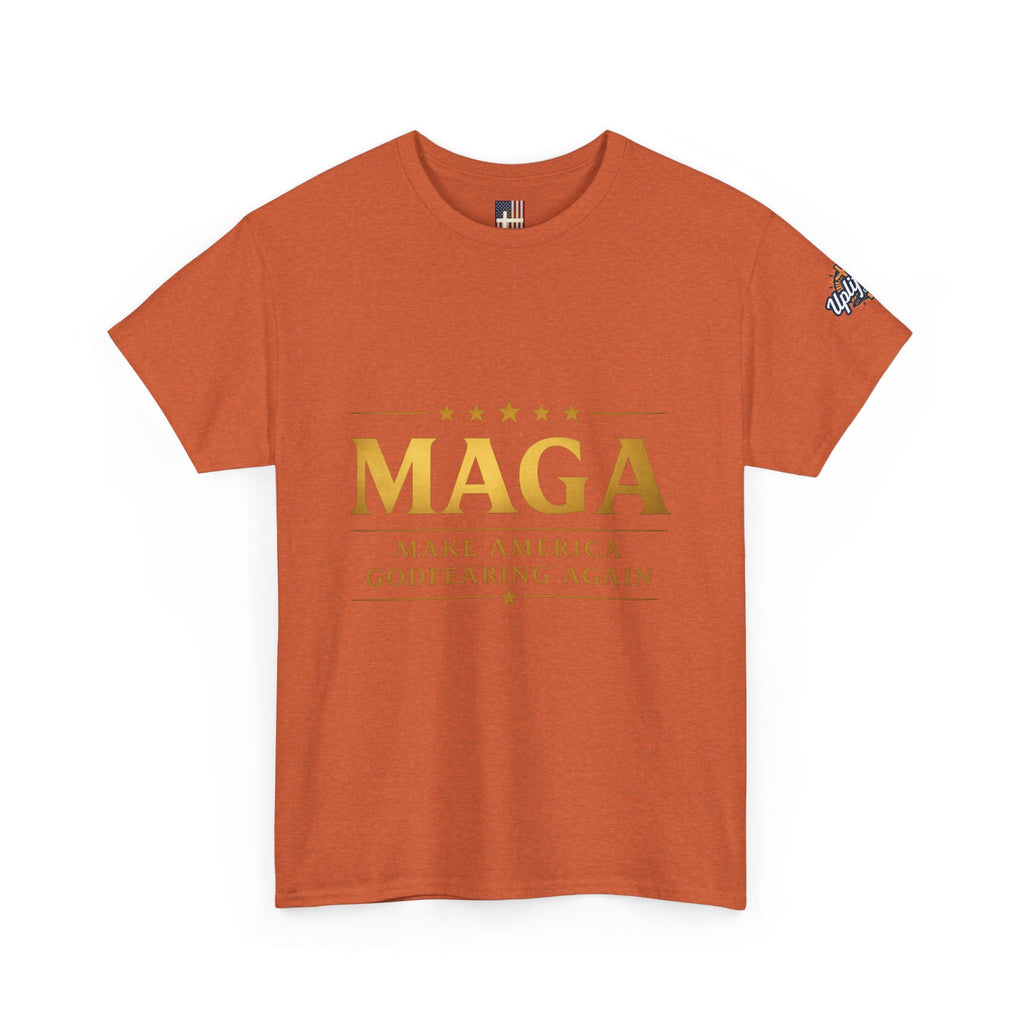 MAGA Gold Letter T-Shirt — "Make America Great Again" Printify