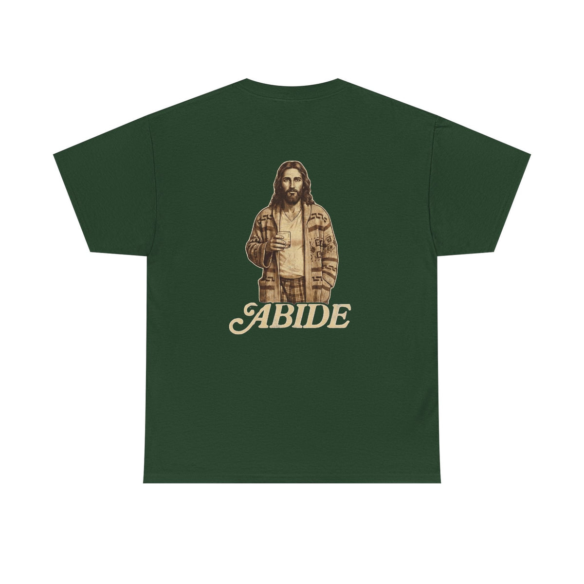 Abide Vintage Jesus Tee — "The Dude" Graphic Christian T-Shirt Printify