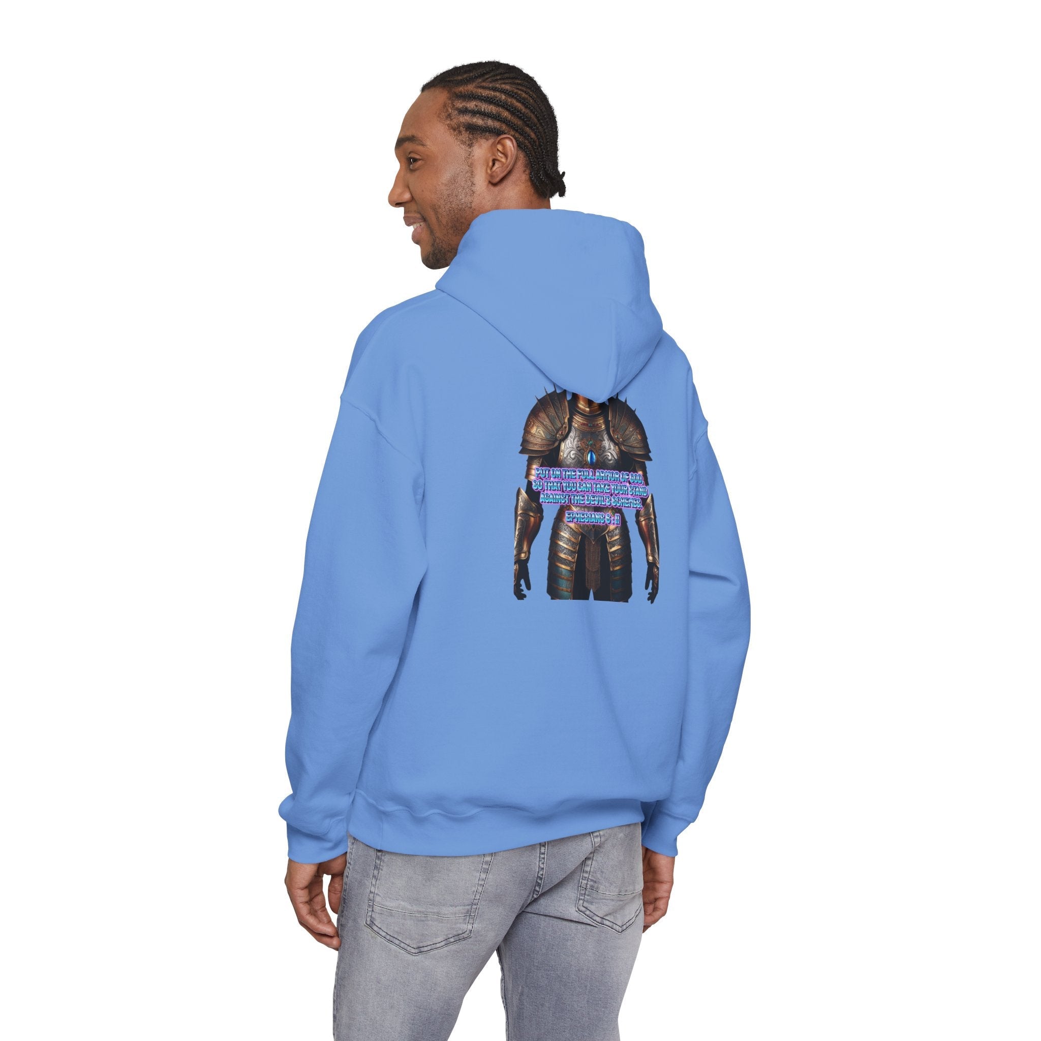 Religious Graphic Armor Of God Design - Unisex Heavy Blend™ Hooded Sweatshirt Printify