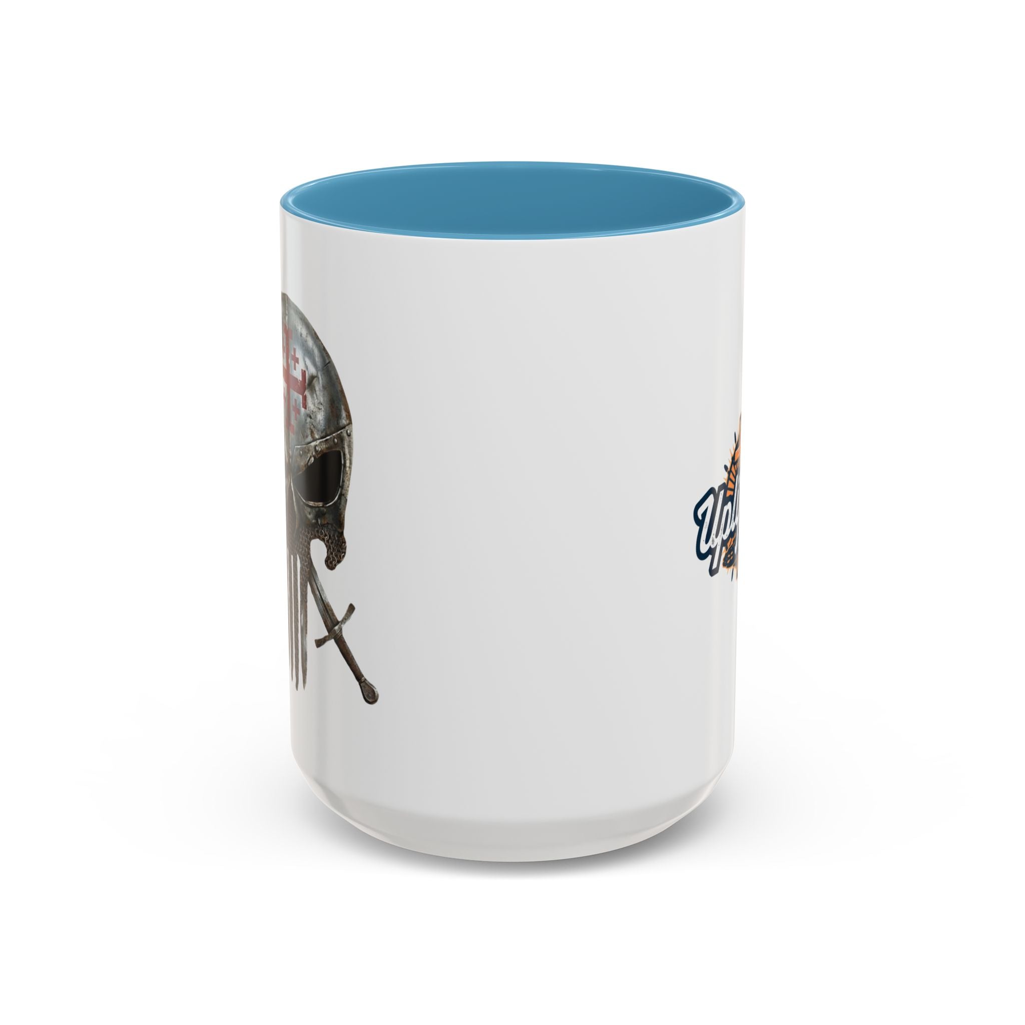 Crusader Knight Coffee Mug — 'Armor of God' Christian Skull 11/15oz Accent Mug Printify