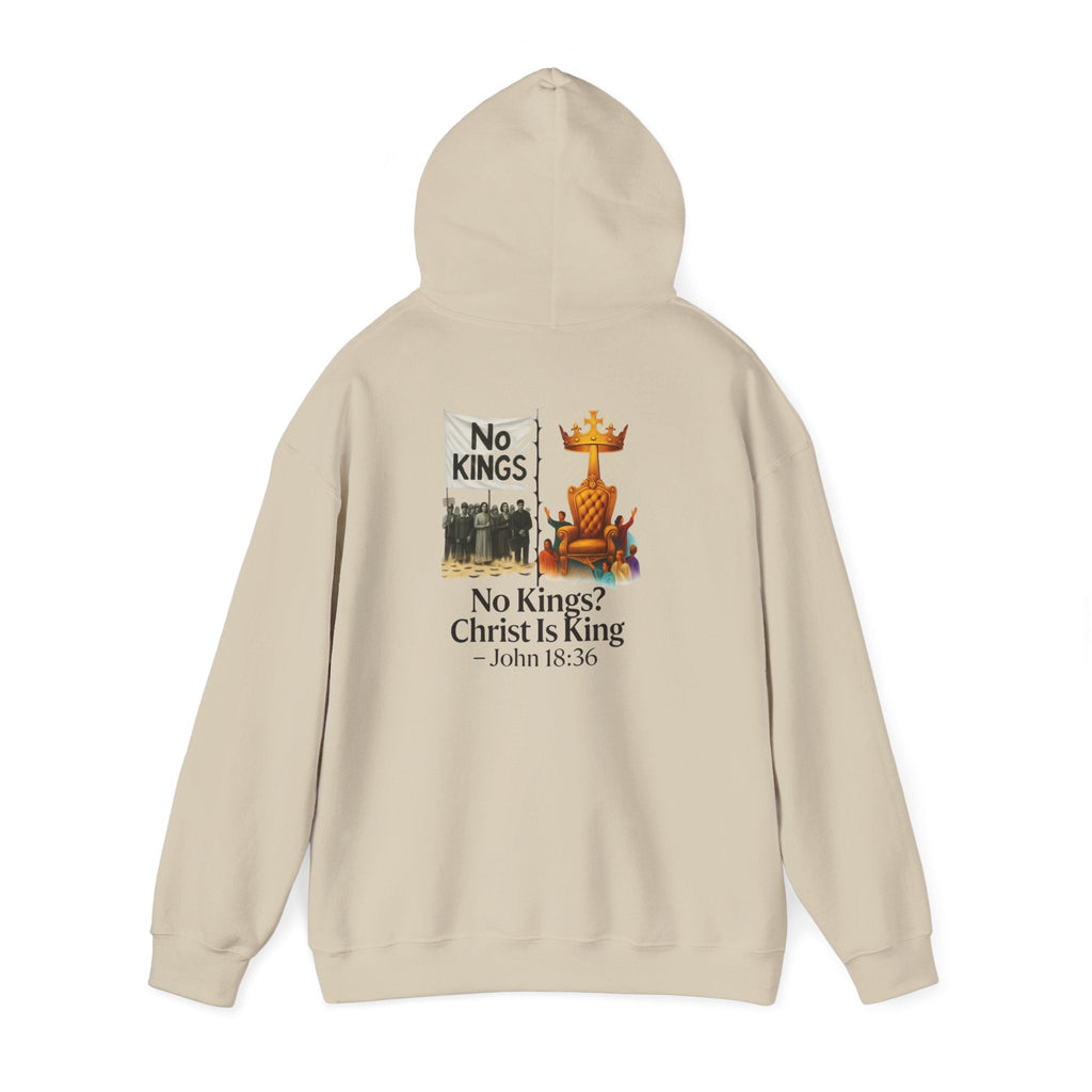 No Kings? Christ is King Hoodie – Bold Christian Hoodie for Sovereign Faith Printify