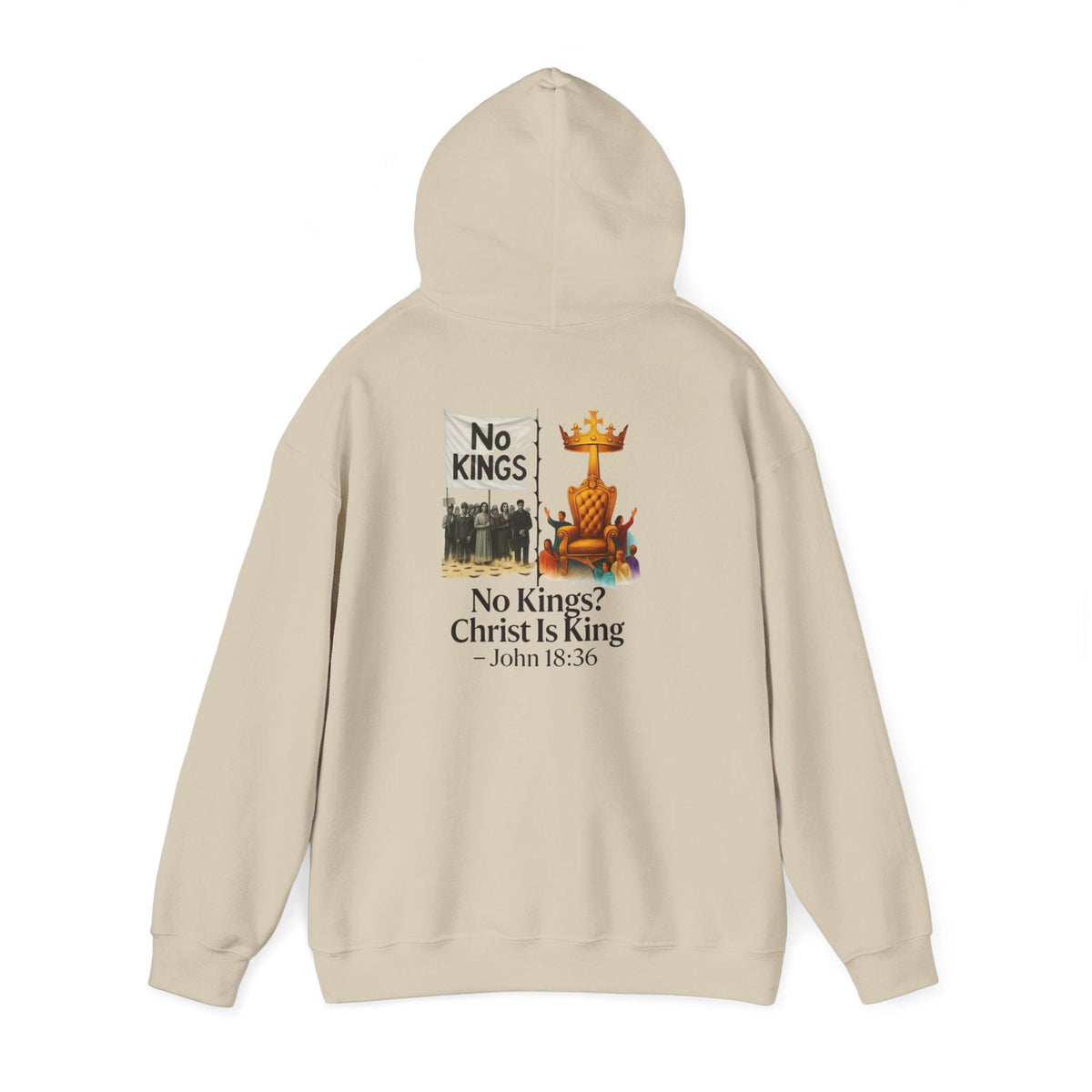 No Kings? Christ is King Hoodie – Bold Christian Hoodie for Sovereign Faith Printify