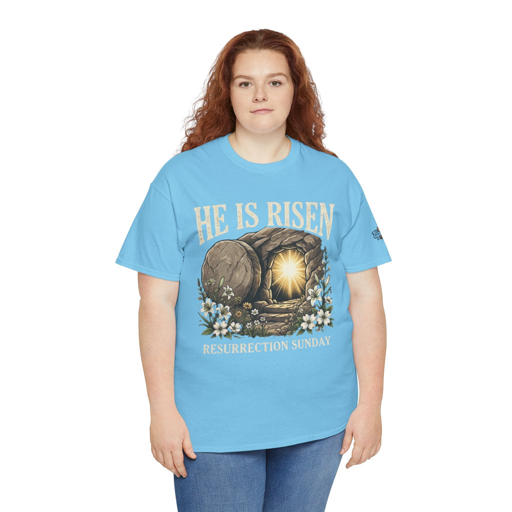 He Is Risen T-Shirt — Jesus Christ Resurrection Easter Tee Printify