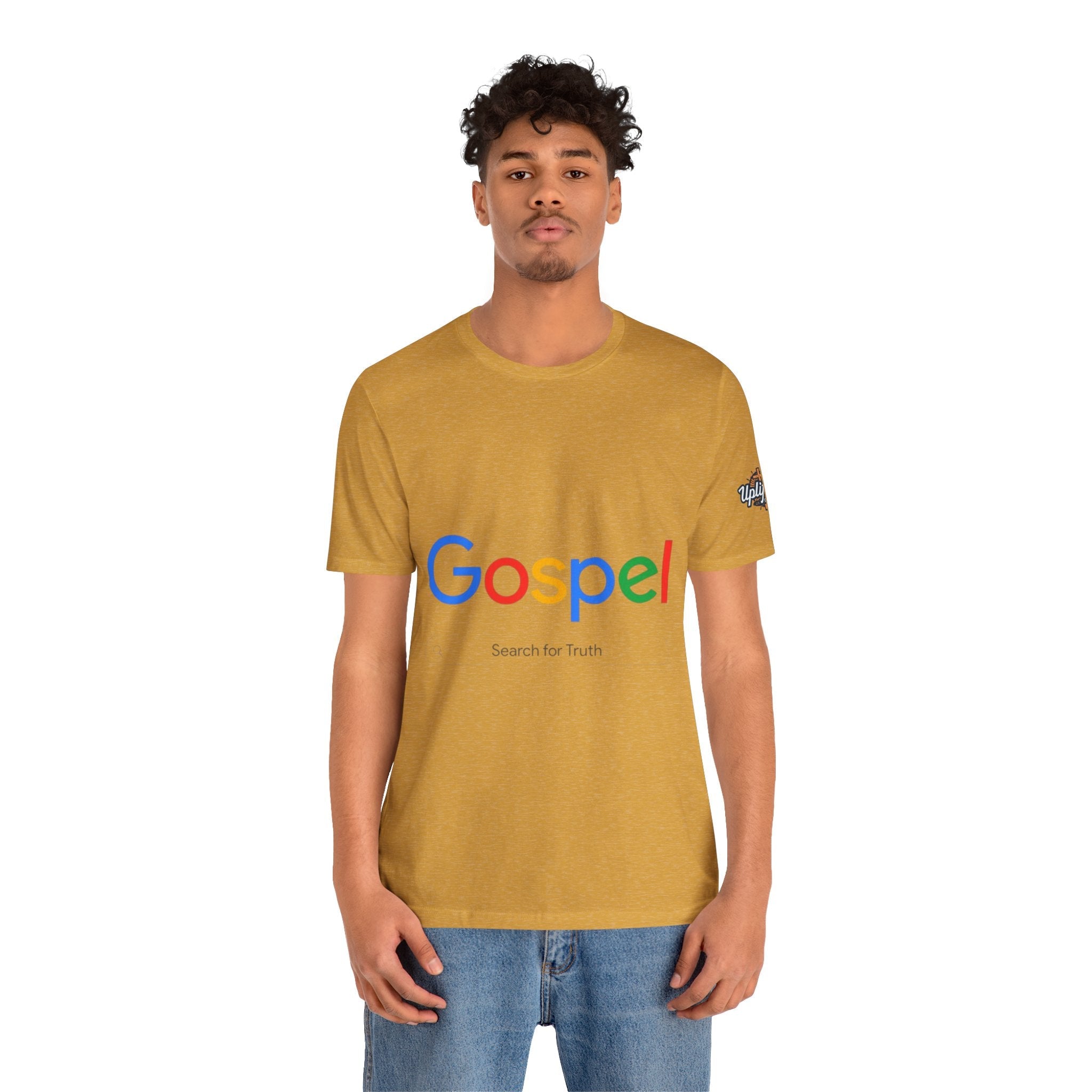 Gospel Graphic Tee — "Gospel" Colorful Logo Christian T-Shirt Printify