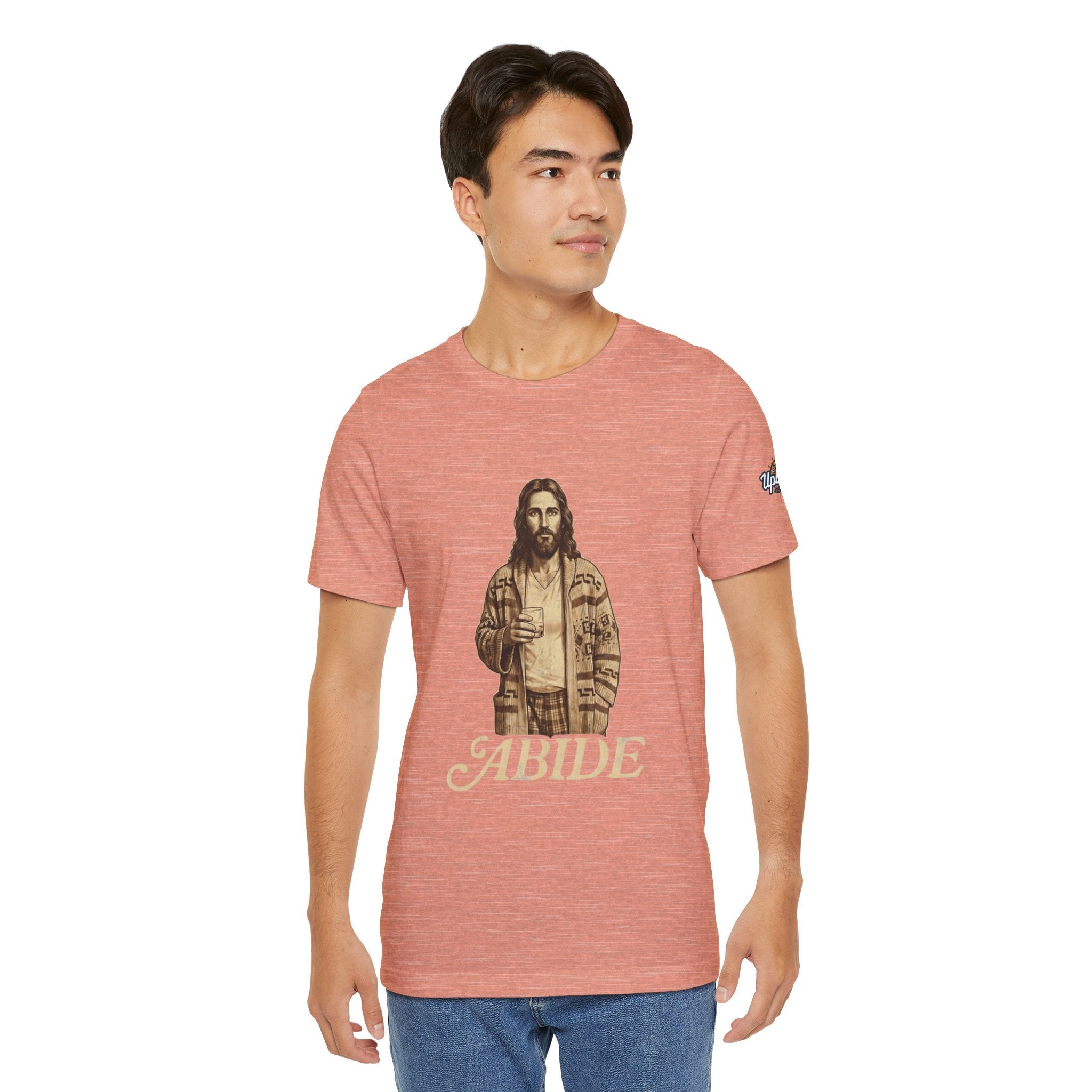 Abide Vintage Jesus Tee — "The Dude" Graphic Christian T-Shirt Printify