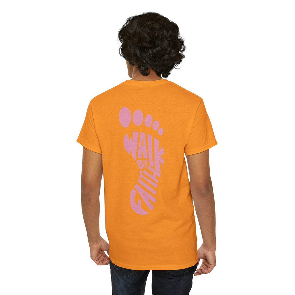 Walk By Faith Footprint T-Shirt Printify