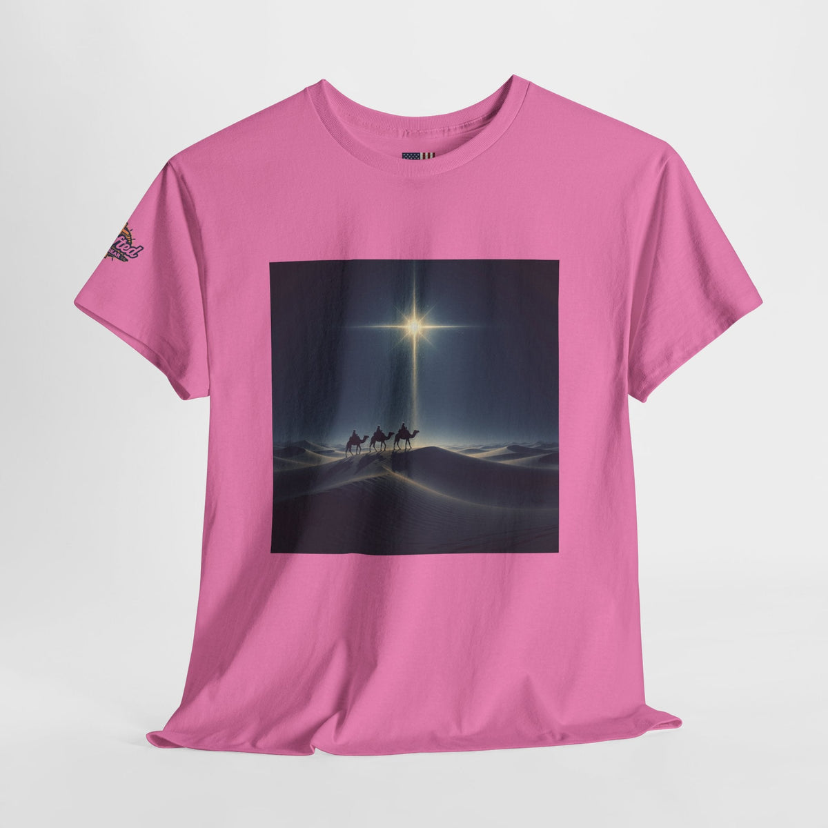 3 Wise Men T-shirt – Magi Camels Nativity Journey Christian Christmas T-shirt for Epiphany Faith & Holy Night Printify