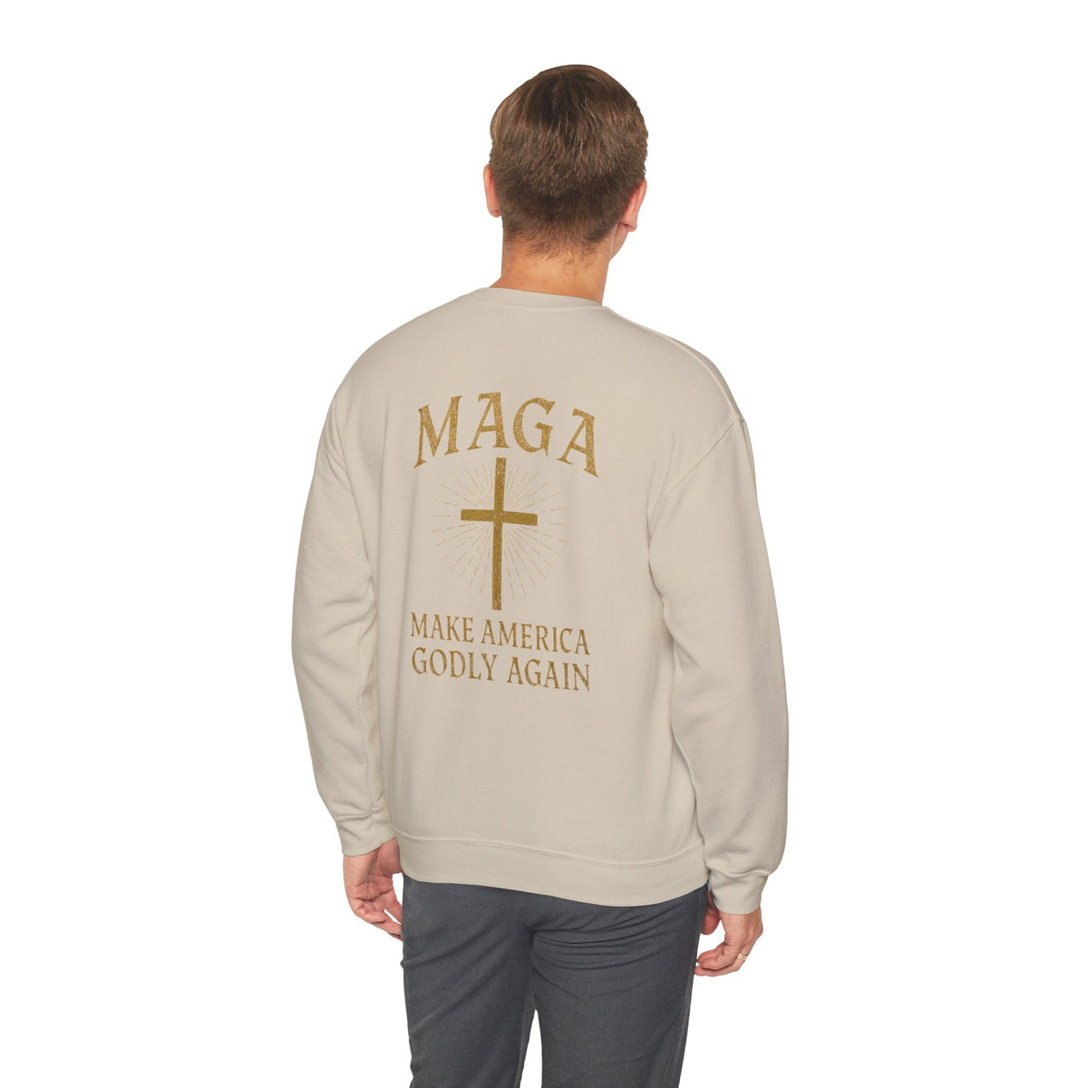 Make America Godly Again Sweatshirt – MAGA Christian Patriotic Hoodie for Faith & Freedom Printify