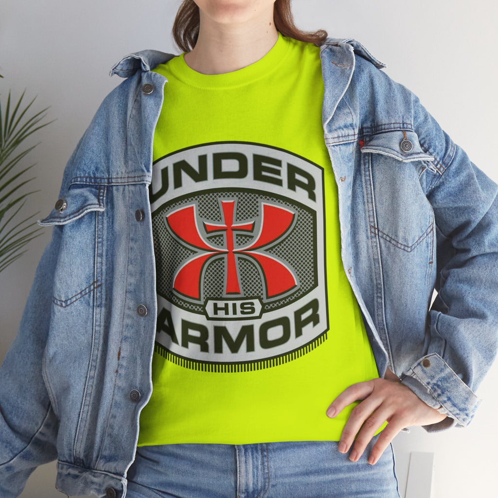 Under HIS Armor Christian T-Shirt — Faith-Inspired Under Armour Style Printify