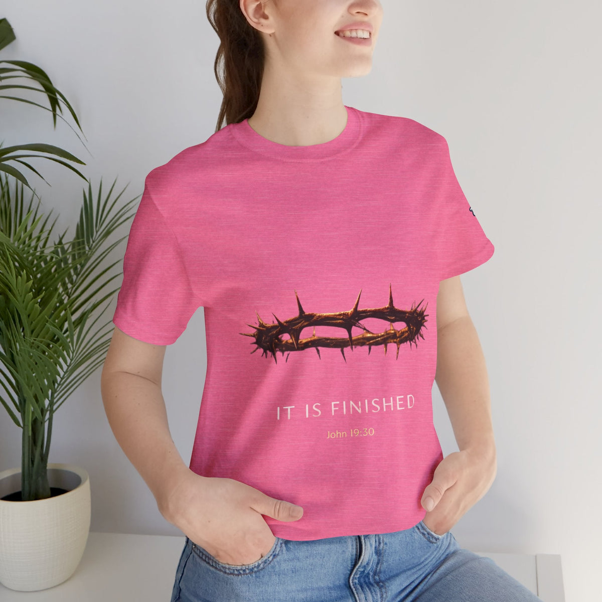 It Is Finished Crown of Thorns Tee — Christian John 19:30 Faith Shirt Printify